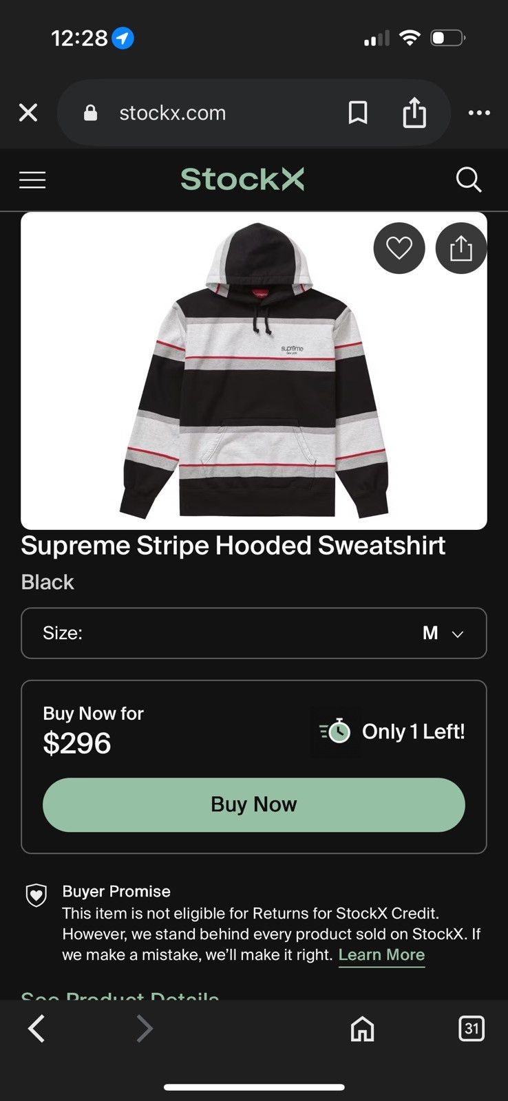 Supreme Supreme Striped Hoodie Size US XL / EU 56 / 4 - 1 Thumbnail