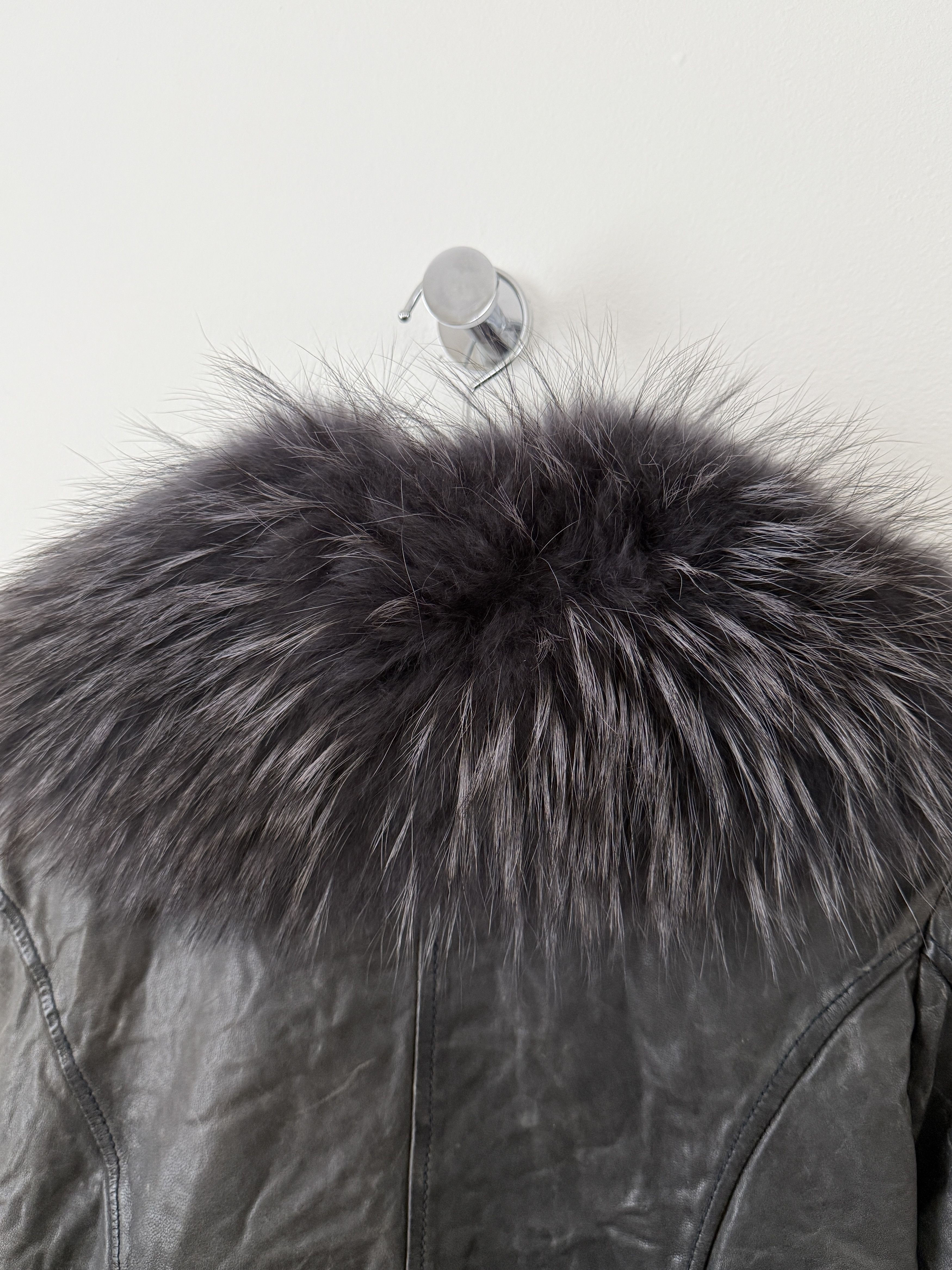 Giorgio Brato Zip Up Leather Jacket with Fur Size L / US 10 / IT 46 - 13 Thumbnail