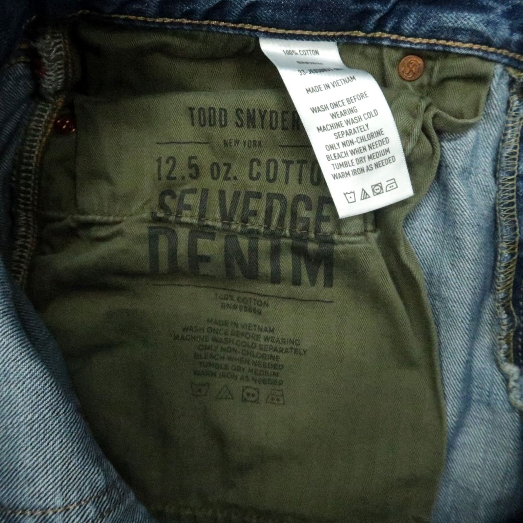 Todd Snyder Todd Snyder Jeans Mens 32x30 Blue 5-Pocket Selvedge Distressed Straight Denim Shirt? Size US 32 / EU 48 - 7 Thumbnail
