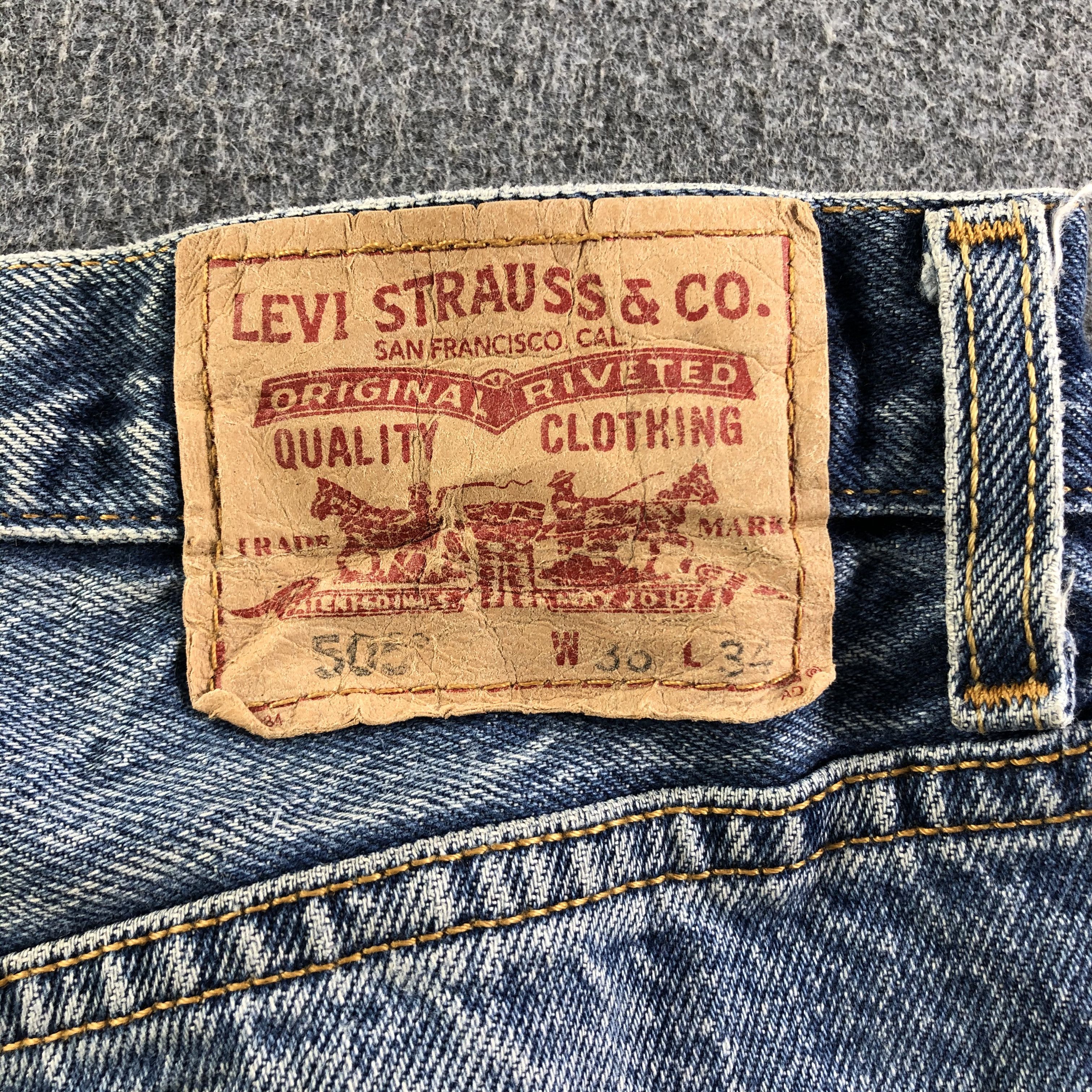 Levi's Vintage Blue Wash Levis 505 Jeans-J3270 Size US 34 / EU 50 - 5 Thumbnail