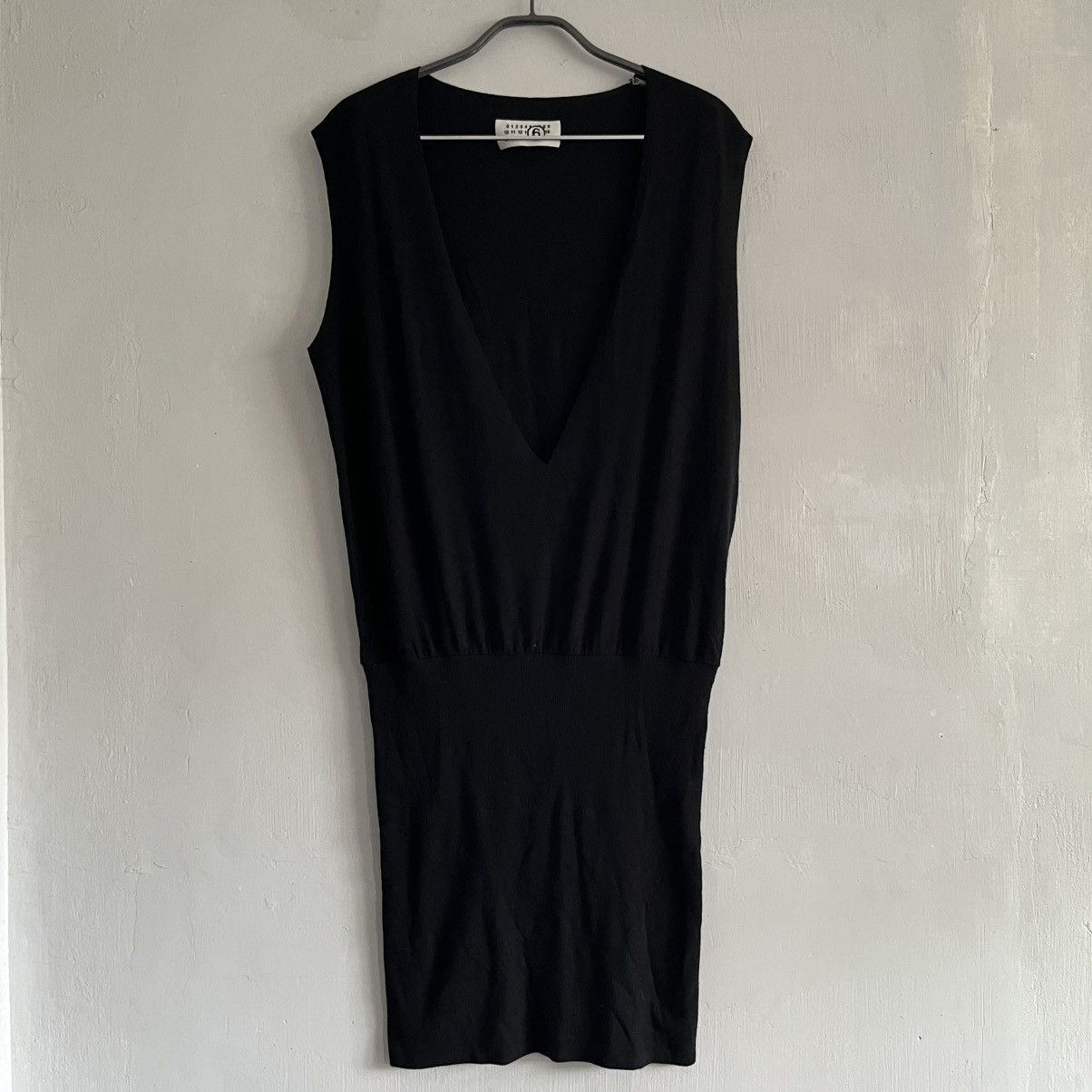 Maison Margiela 06 MM6 V Neck Rayon Wool Midi Dress Size M / US 6-8 / IT 42-44 - 1 Thumbnail