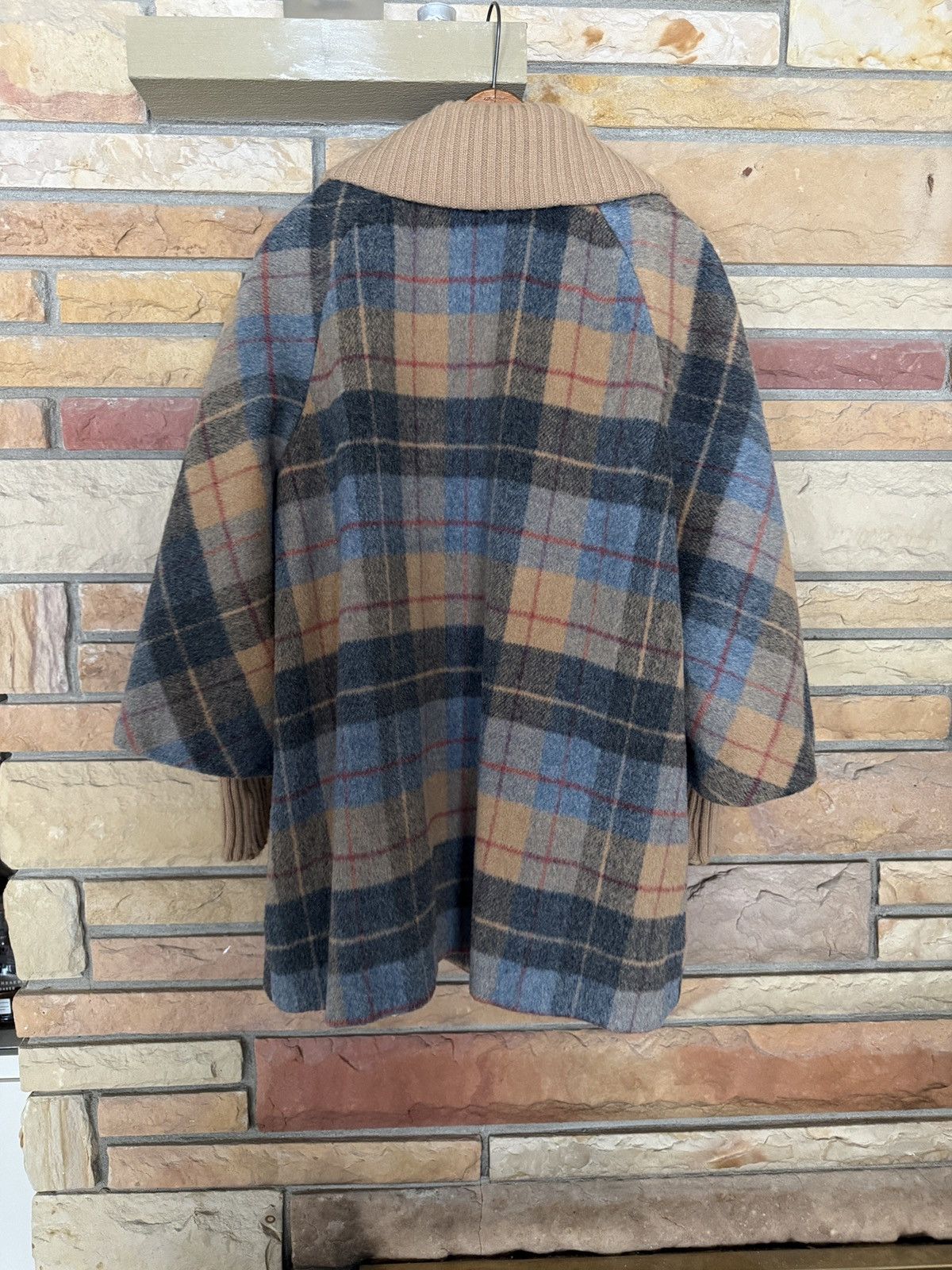 Vintage Vintage 70s Montgomery Ward Plaid Wool Coat Size XL / US 12-14 / IT 48-50 - 5 Thumbnail