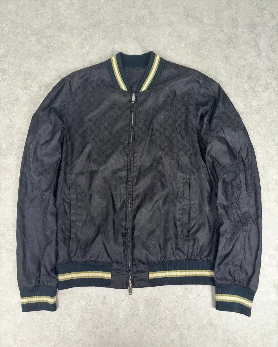 Gucci 2000s Gucci Black Monogrammed Light Windbreaker Jacket Size US M / EU 48-50 / 2 - 1 Thumbnail