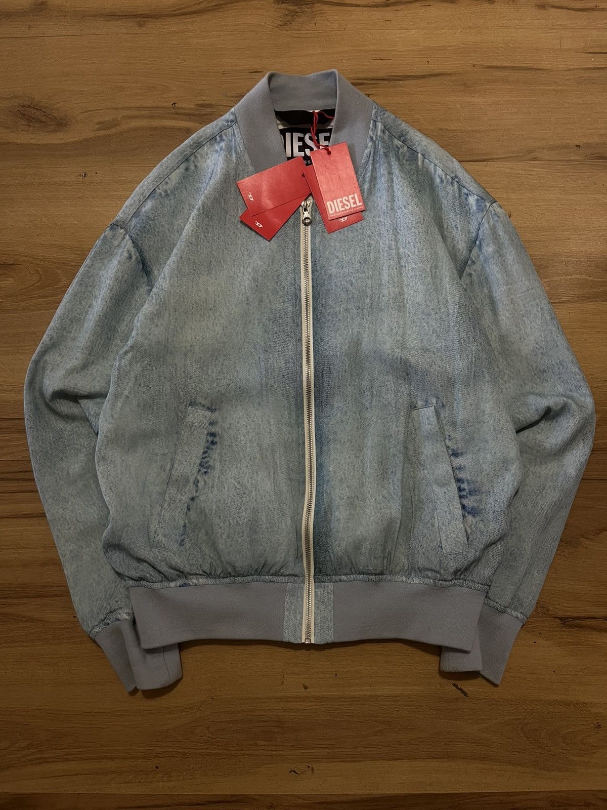 Diesel BNWT Diesel Acid Wash Denim Bomber Jacket Size US M / EU 48-50 / 2 - 4 Thumbnail