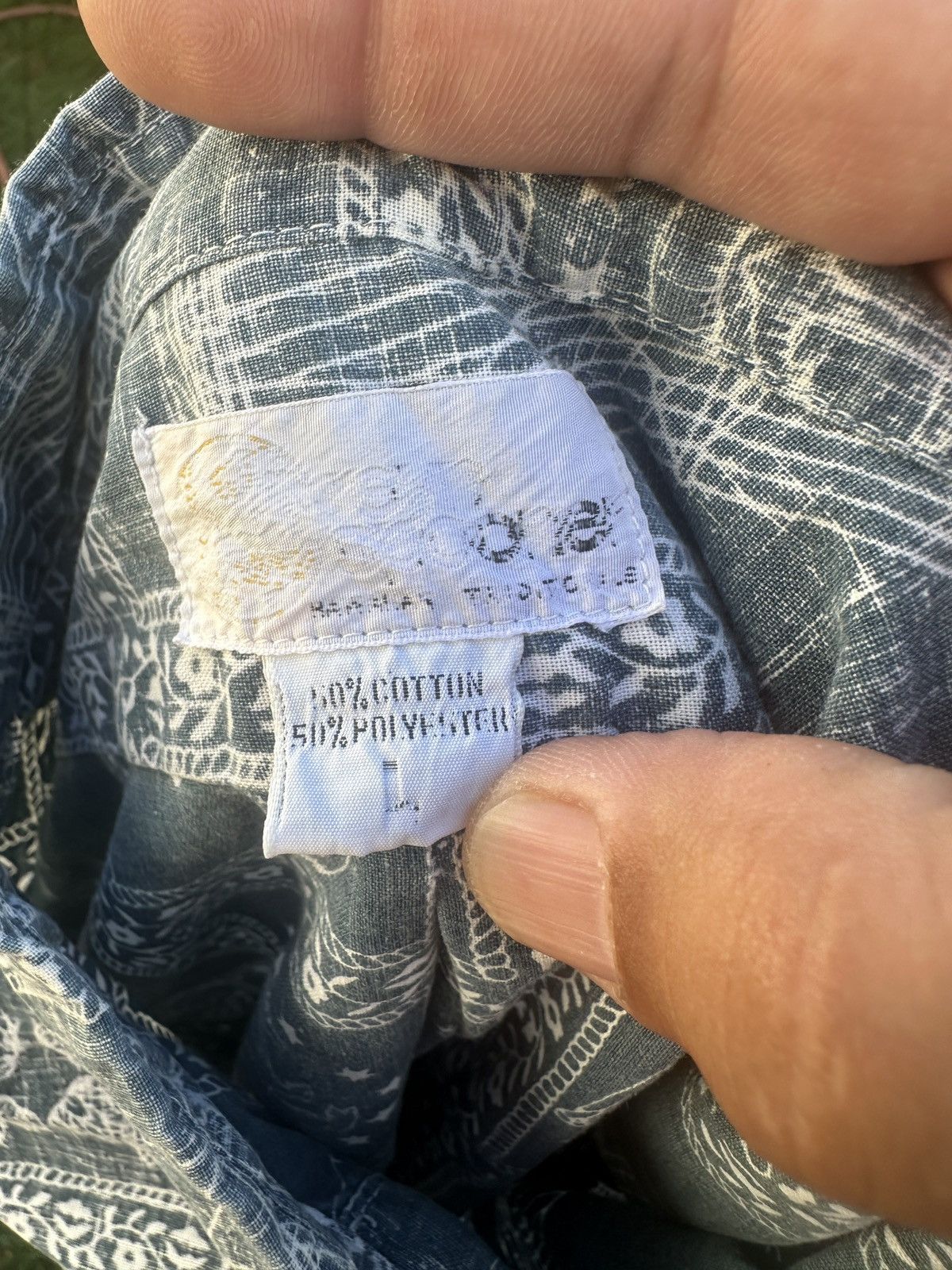 Reyn Spooner Reyn Spooner Hawaiian Print Blue 3/4 Button Men's Large Size US L / EU 52-54 / 3 - 4 Thumbnail