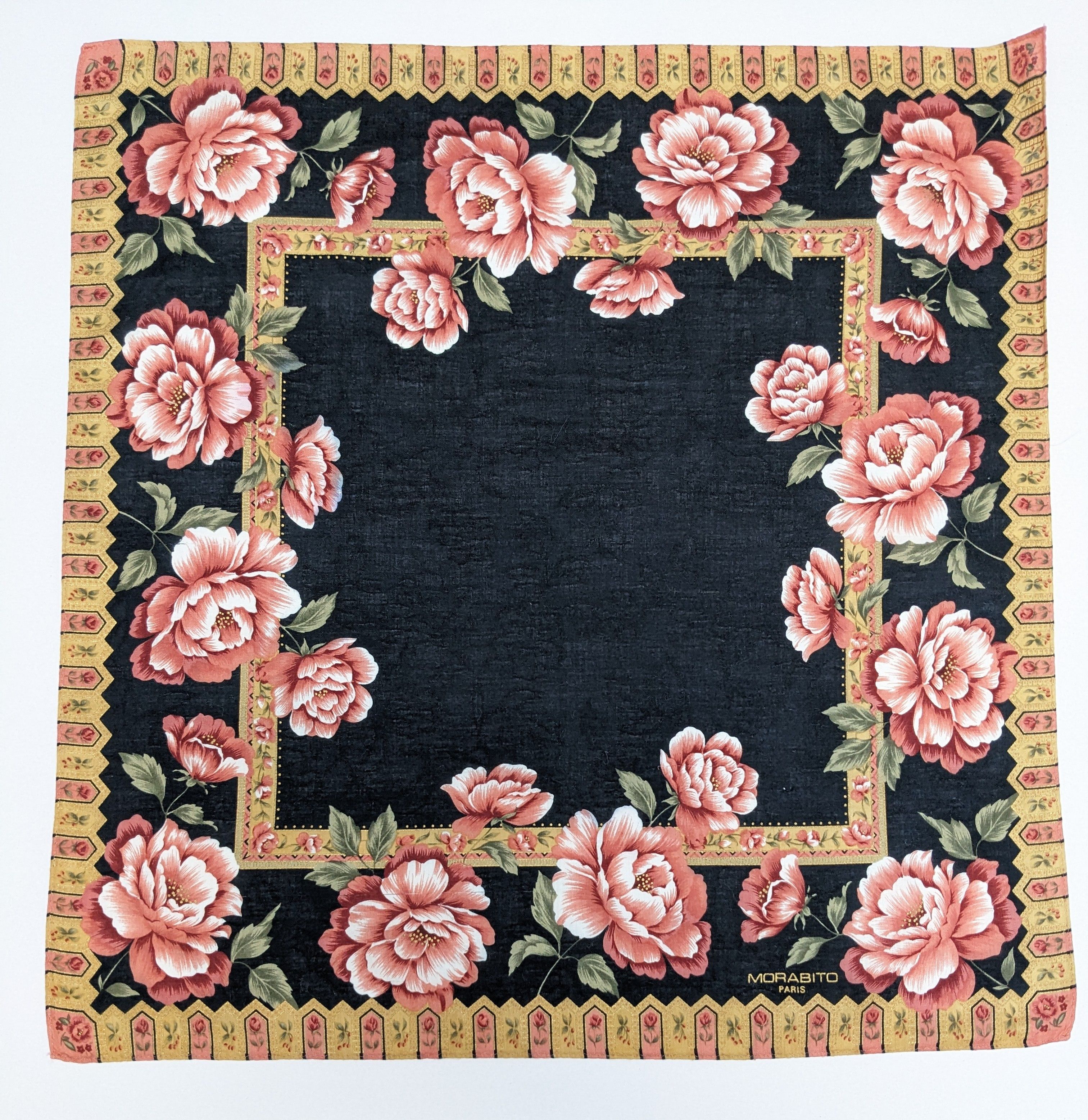 Other Morabito Paris Designer Scarf Romantic Floral Rose Motif Size ONE SIZE - 3 Thumbnail