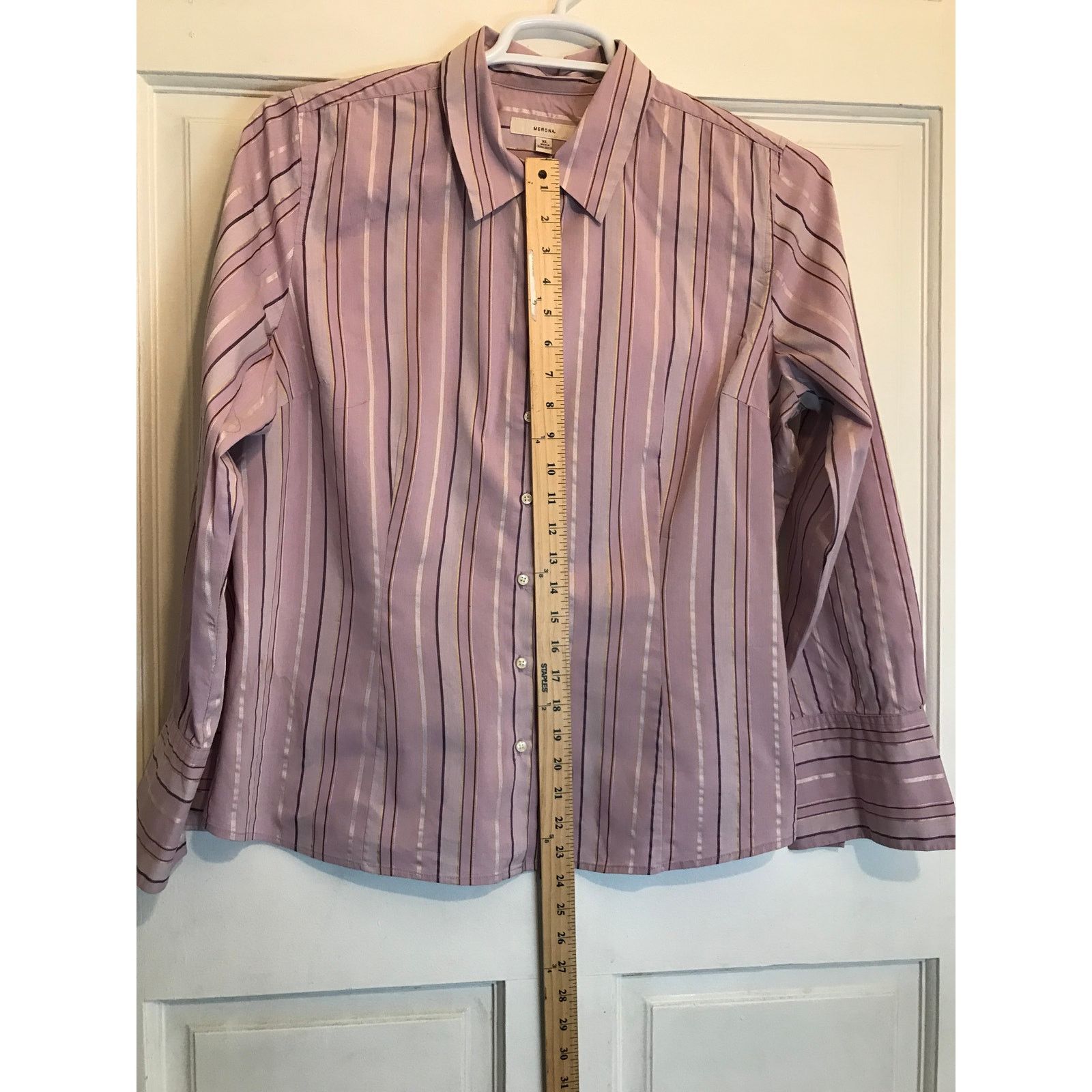 Merona MERONA Shirt Men's XL LS multicolor Size US XL / EU 56 / 4 - 5 Thumbnail