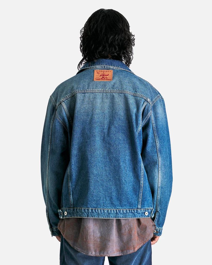 Y/Project o1s1v1r1oon0925 Evergreen White Denim Jacket in Blue Size US XXL / EU 58 / 5 - 3 Thumbnail