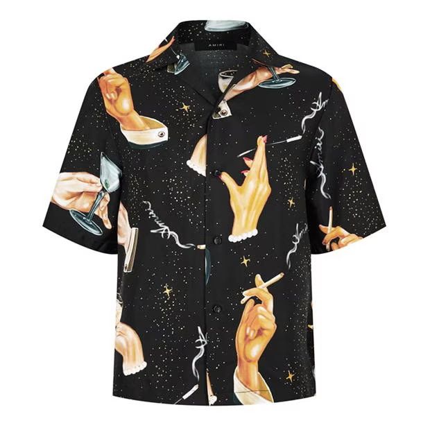image of Amiri O1G2R1Mq0324 Shirt In Black, Men's (Size Small)