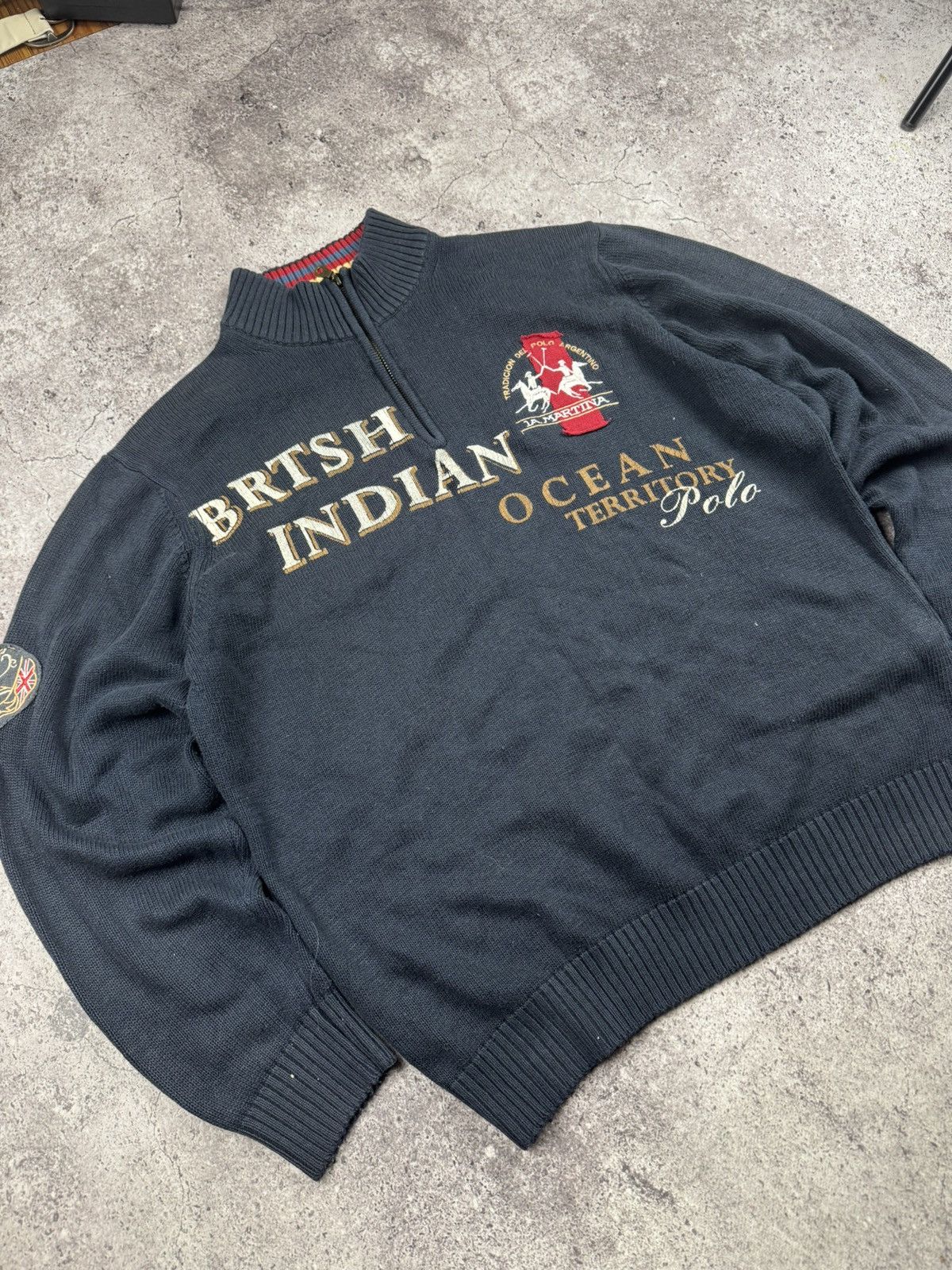 La Martina Vintage La Martina Buenos Aires Quarter 1/4Zip Sweatshirt Size US L / EU 52-54 / 3 - 5 Thumbnail