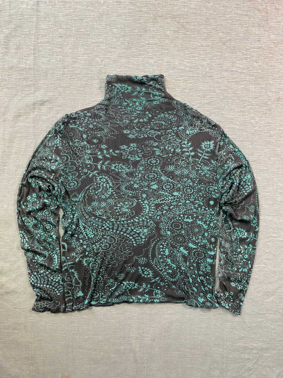 Designer × If Six Was Nine × Jean Paul Gaultier JPG Style - Christian Aujard Silk Mesh Top Long Sleeves Size M / US 6-8 / IT 42-44 - 3 Thumbnail