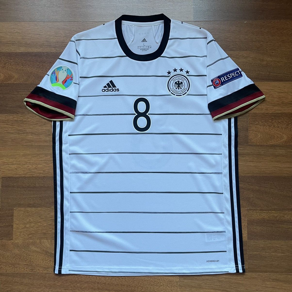 Adidas GERMANY ADIDAS 2020 EURO FOOTBALL HOME JERSEY #8 KROOS Size US L / EU 52-54 / 3 - 2 Thumbnail