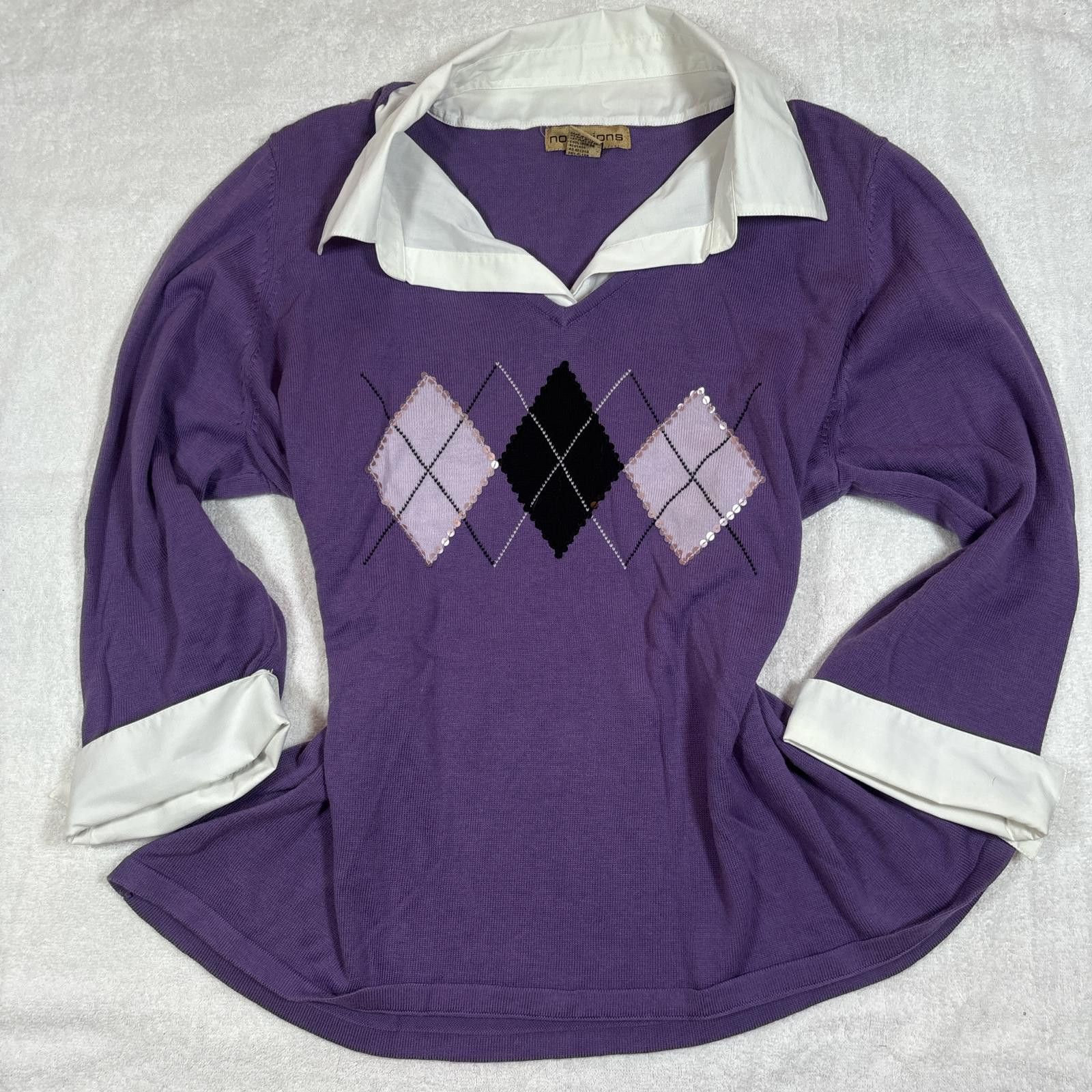 Industry of All Nations y2k purple docker layering sweater top Size XXL / US 16-18 / IT 52-54 - 1 Thumbnail