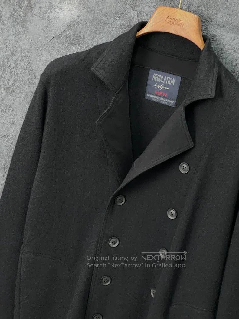 Yohji Yamamoto Yohji Yamamoto Black Button Coat. Size US L / EU 52-54 / 3 - 5 Thumbnail