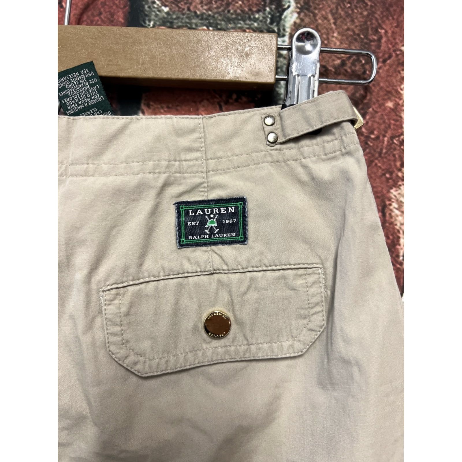 Ralph Lauren Lauren Ralph Lauren Pants Capri Womens 4P Beige Petite Regular Stretch Pockets Easy Care 28in Inseam 25.5in Size 27" / US 4 / IT 40 - 4 Thumbnail