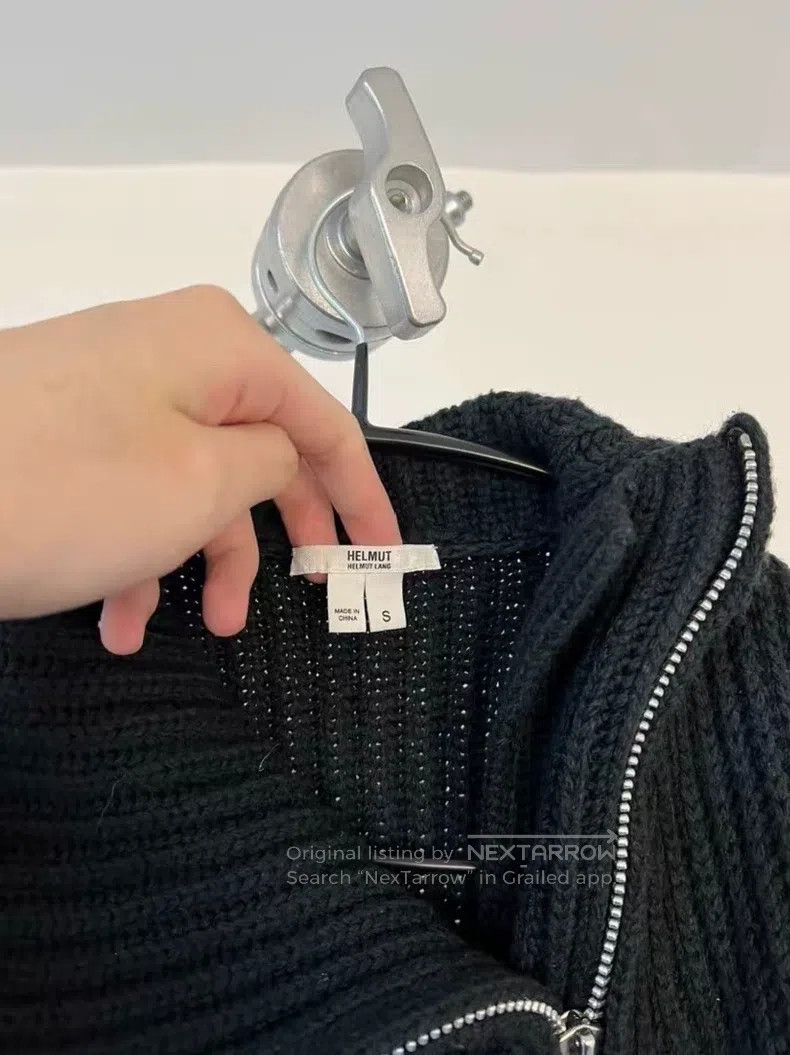Helmut Lang Helmut Lang Zip-Up Stand Collar Coarse Knit Cardigan Size US S / EU 44-46 / 1 - 3 Thumbnail