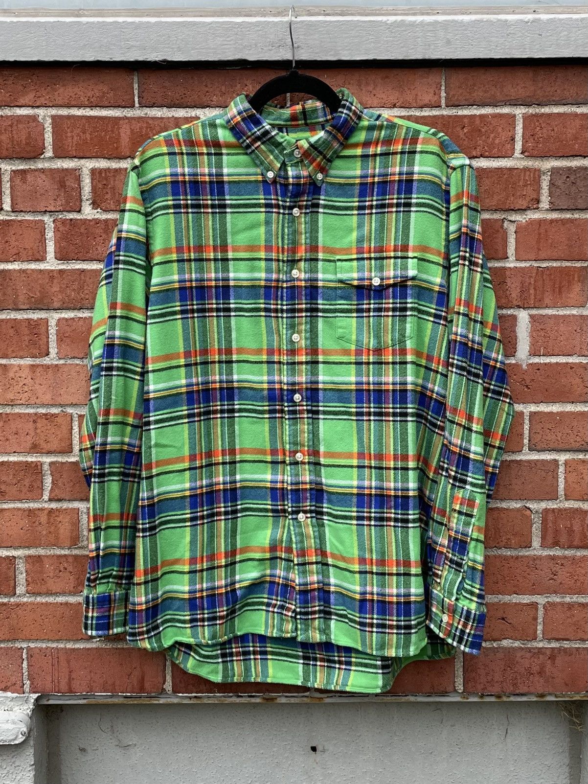 Polo Ralph Lauren Men's RALPH LAUREN Green/multicolor Plaid Super Soft Flanne Size US L / EU 52-54 / 3 - 1 Thumbnail