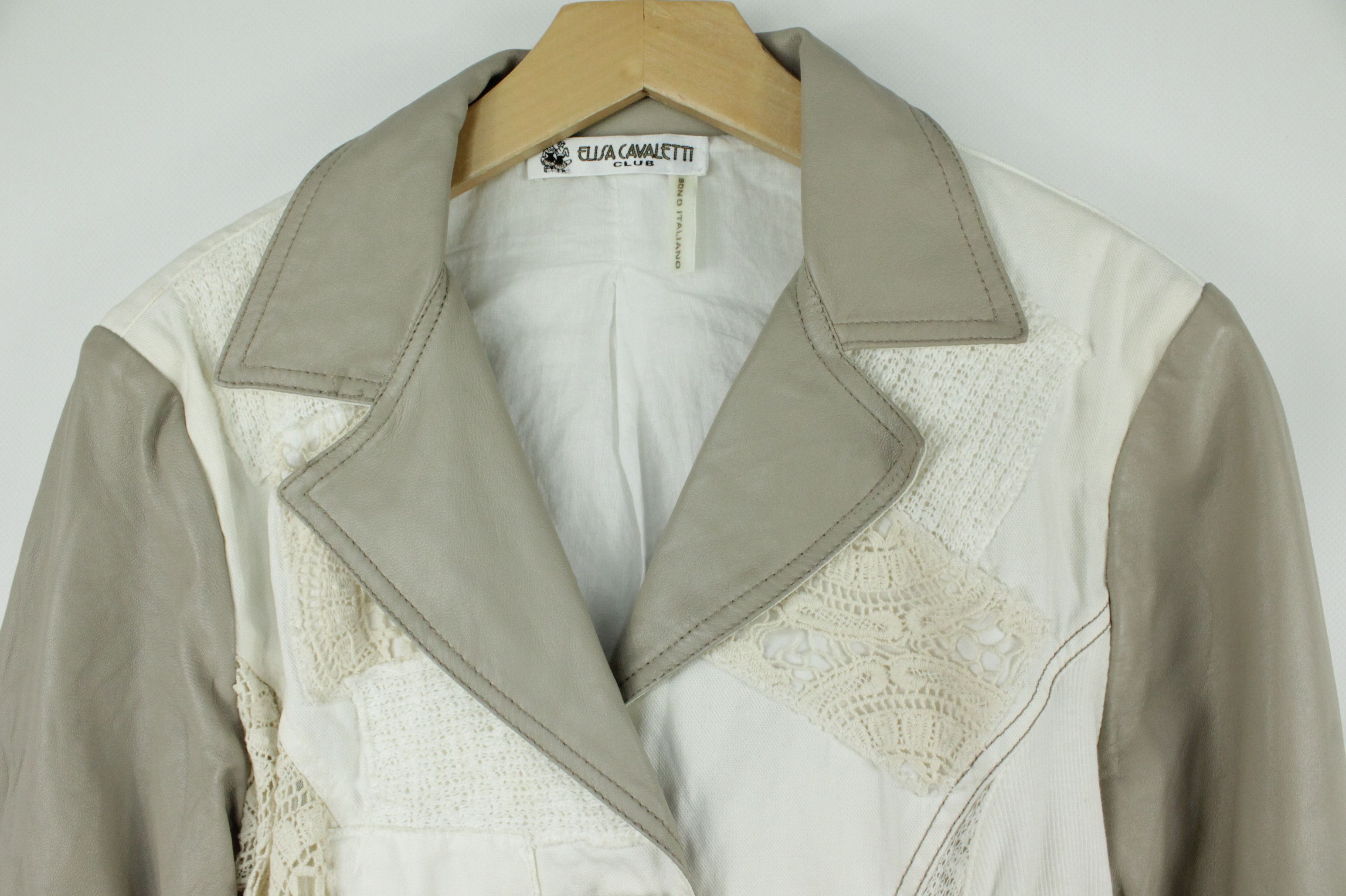 Elisa Cavaletti Elisa Cavaletti Club Leather Embroidered Cropped Jacket Size S / US 4 / IT 40 - 2 Thumbnail