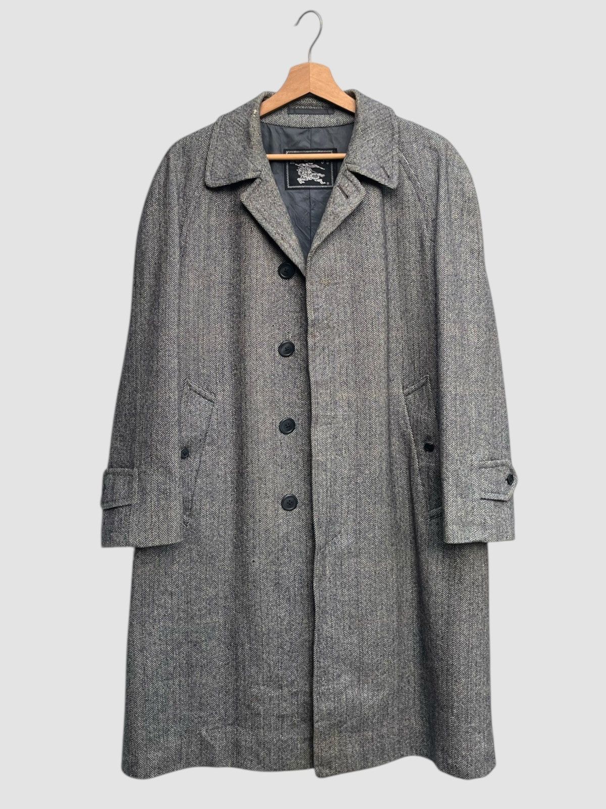 Burberry Vintage Burberrys Herringbone Wool Coat Size US S / EU 44-46 / 1 - 3 Thumbnail