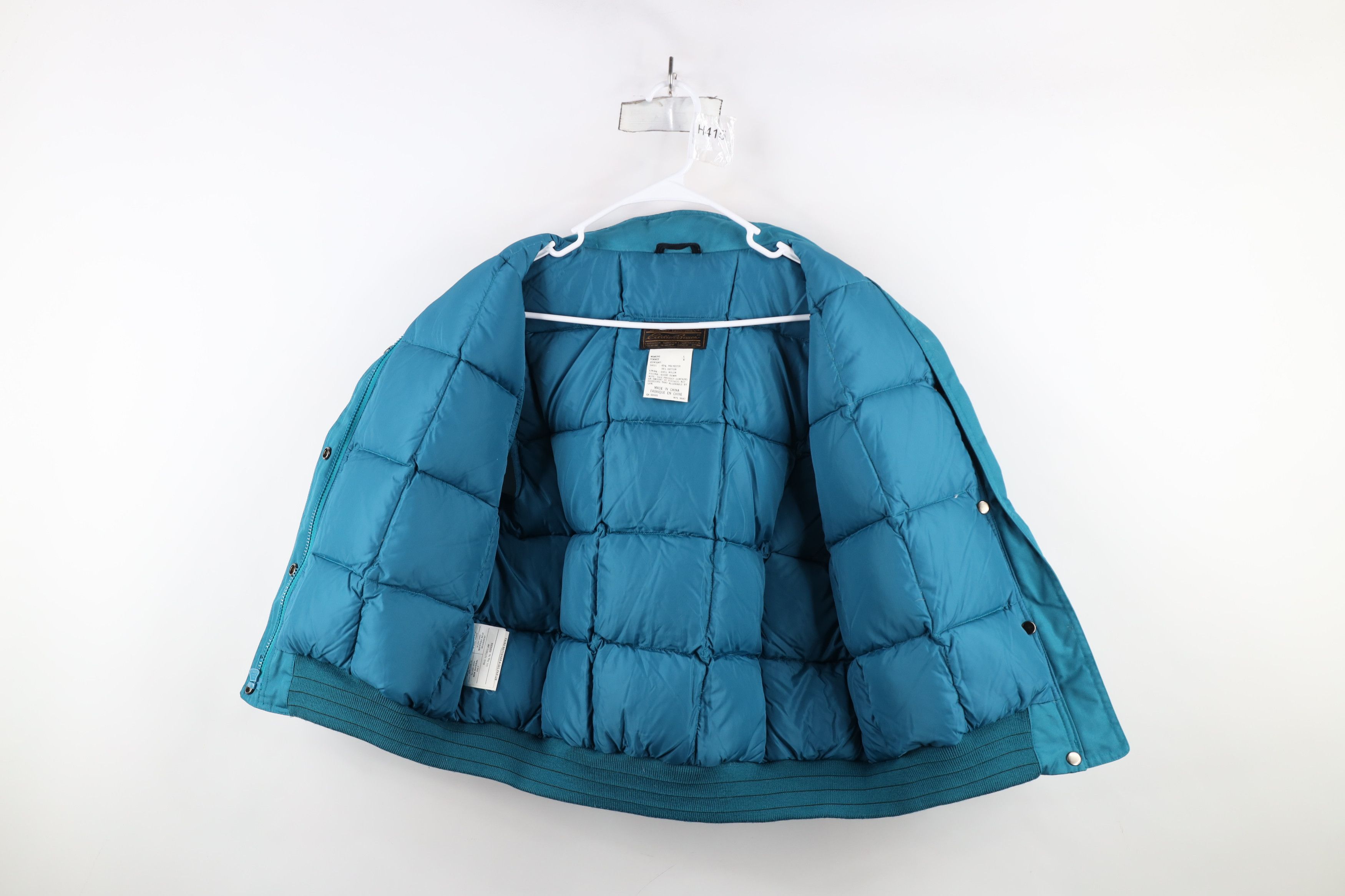 Eddie Bauer × Vintage Vintage 90s Eddie Bauer Down Fill Puffer Vest Jacket Teal Size L / US 10 / IT 46 - 8 Thumbnail