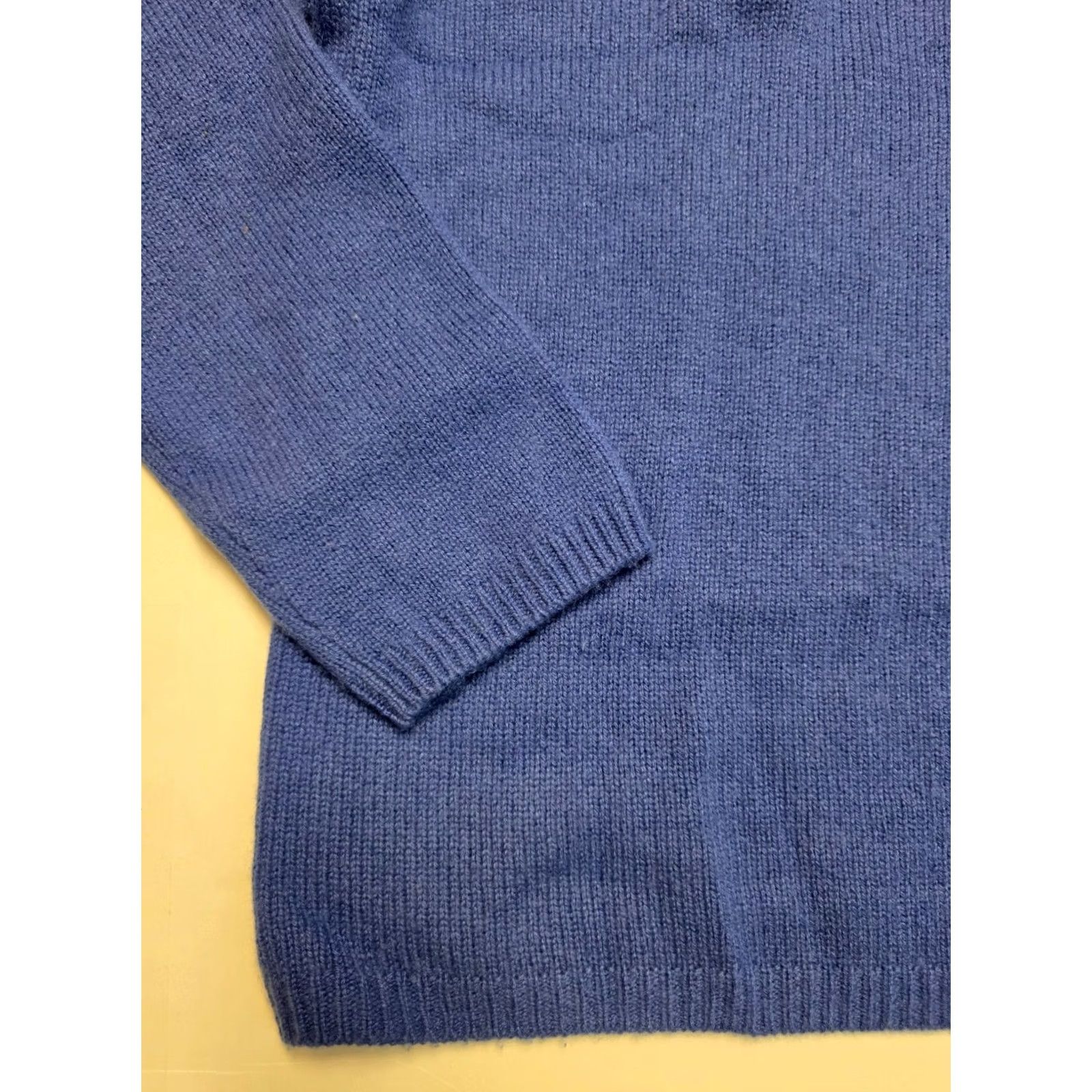 Vince Sweater Pullover Crew Neck Heavy Knit 100% Cashmere Adult Large L Blue Mens, Men's — image 4 of 6