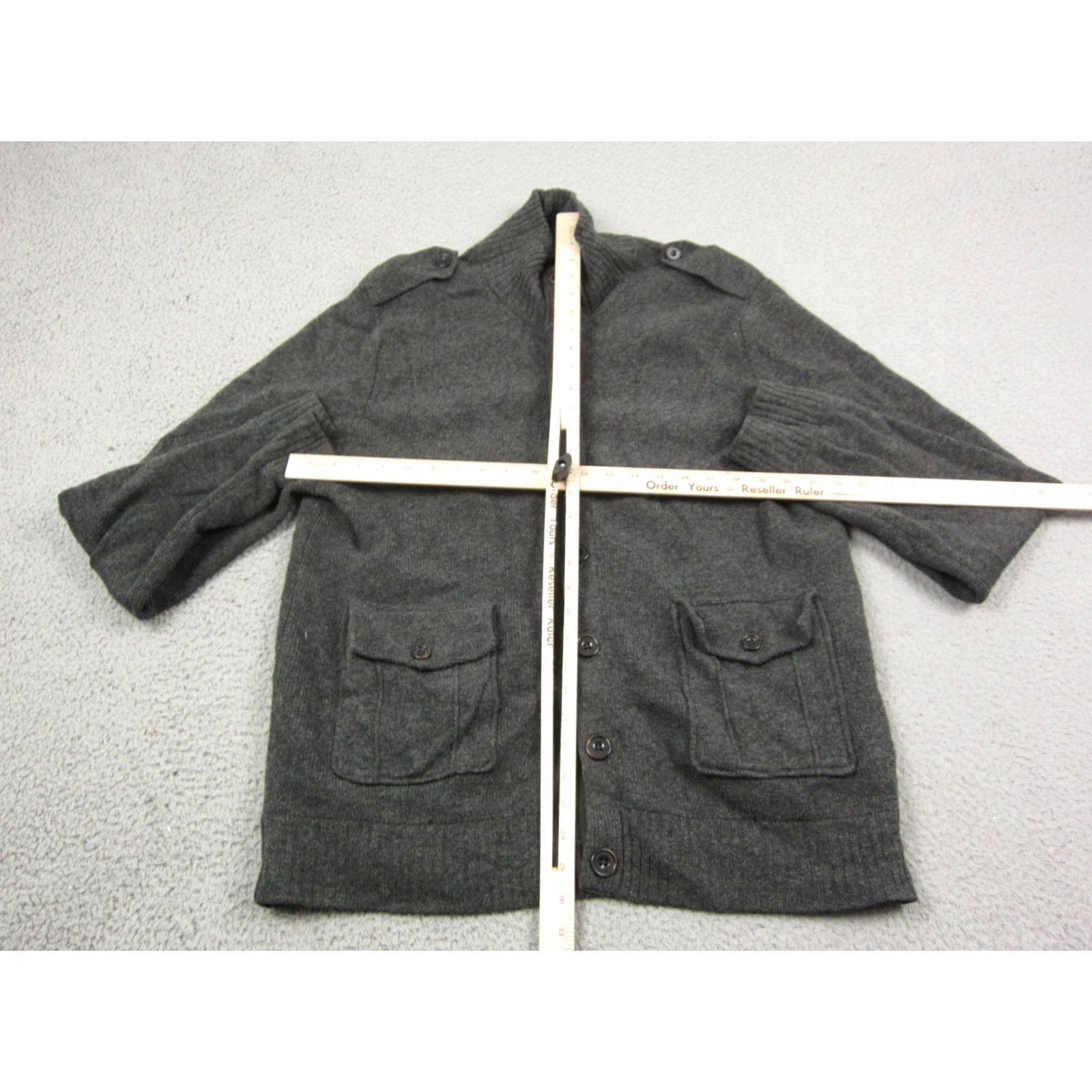Gap GAP Cardigan Mens XL Gray 100% Lambs Wool Button Up Sweater Casual Size US XL / EU 56 / 4 - 6 Thumbnail