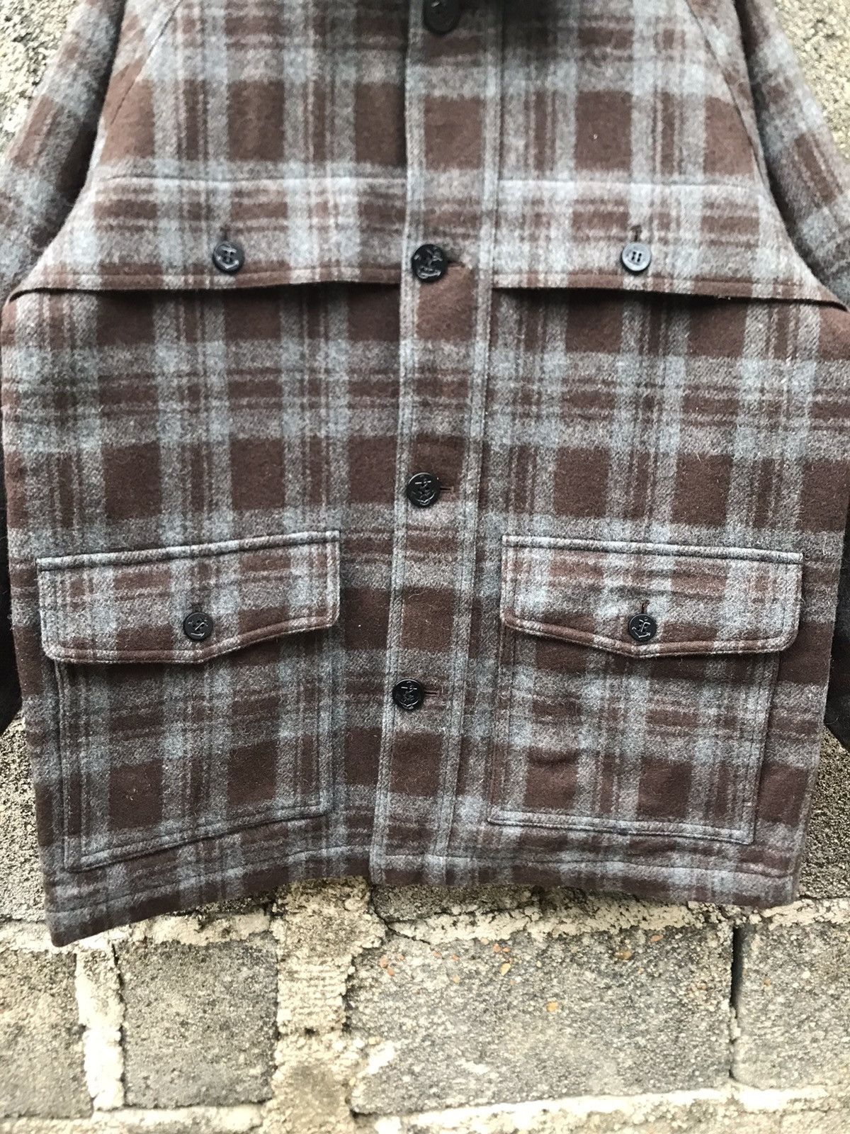 BARNS OUTFITTERS ⚡️Vintage Brown Flannel Wool Chore Barn Ranch Jacket Size US L / EU 52-54 / 3 - 4 Thumbnail