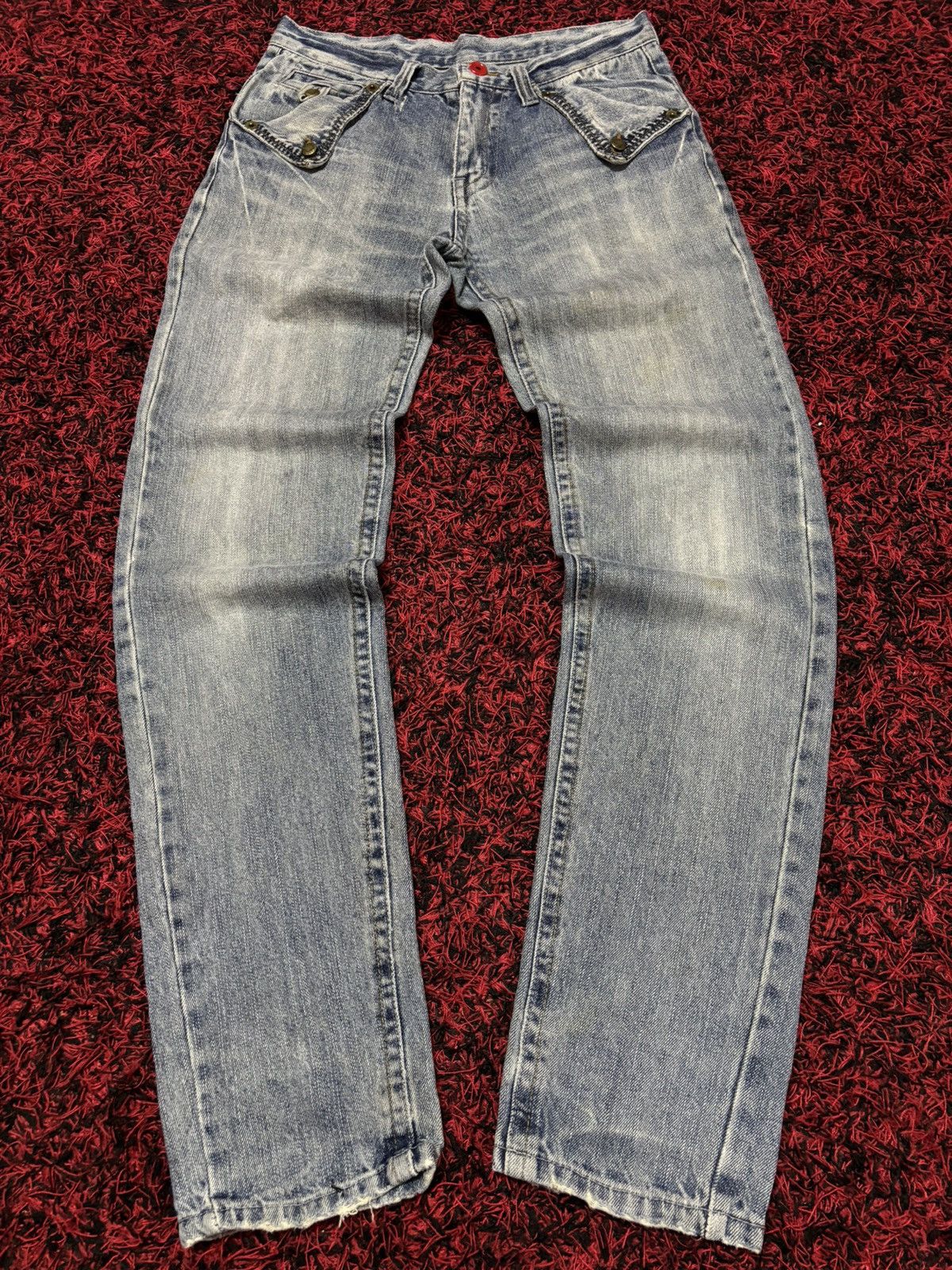Japanese Brand Vtg Japanese Brand Bondage Punk Jeans Size US 29 - 1 Thumbnail