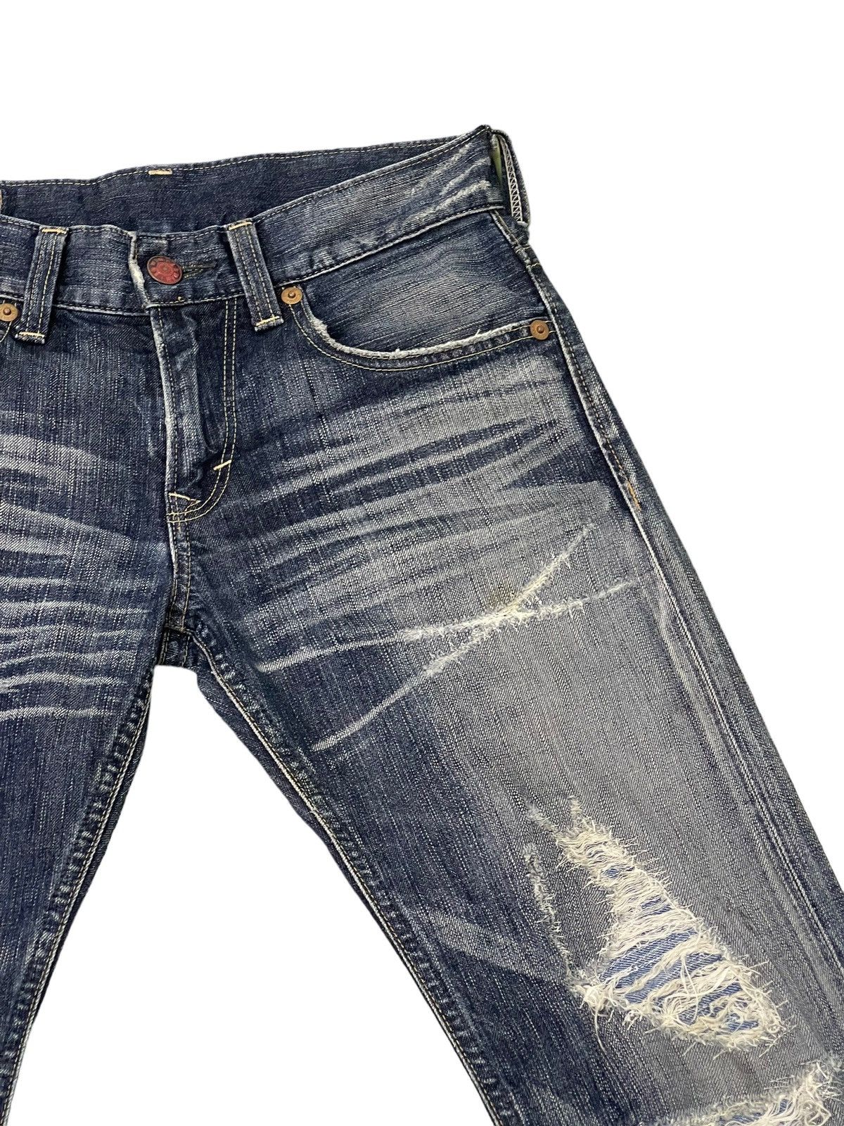 Edwin Flare Jeans Edwin Japan Distress Low Rise Boot Cut 8🟦5 Size US 31 - 9 Thumbnail