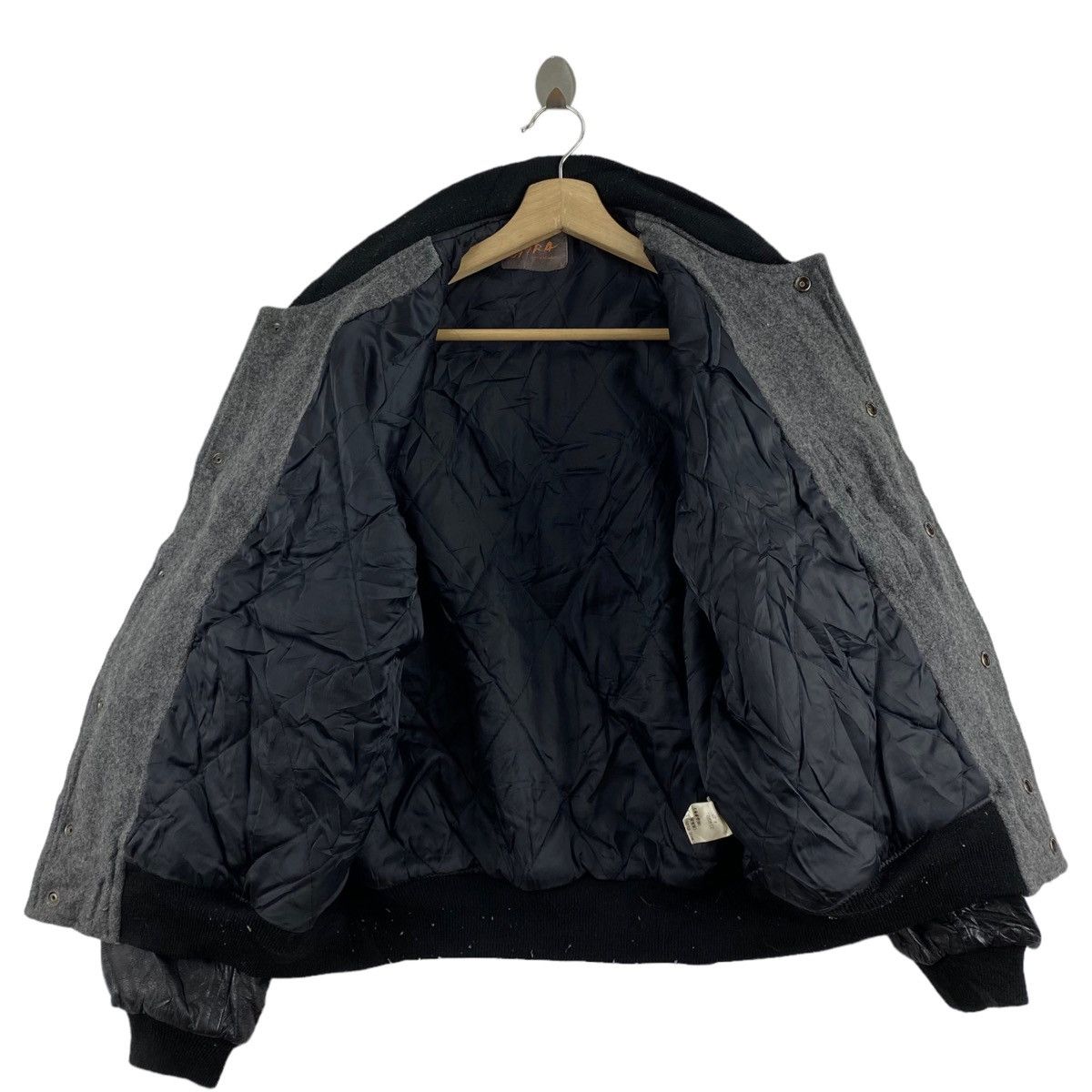 Other GIRA POUR HOMME Embroidered Design Grey Wool Bomber Jacket Size US L / EU 52-54 / 3 - 6 Thumbnail