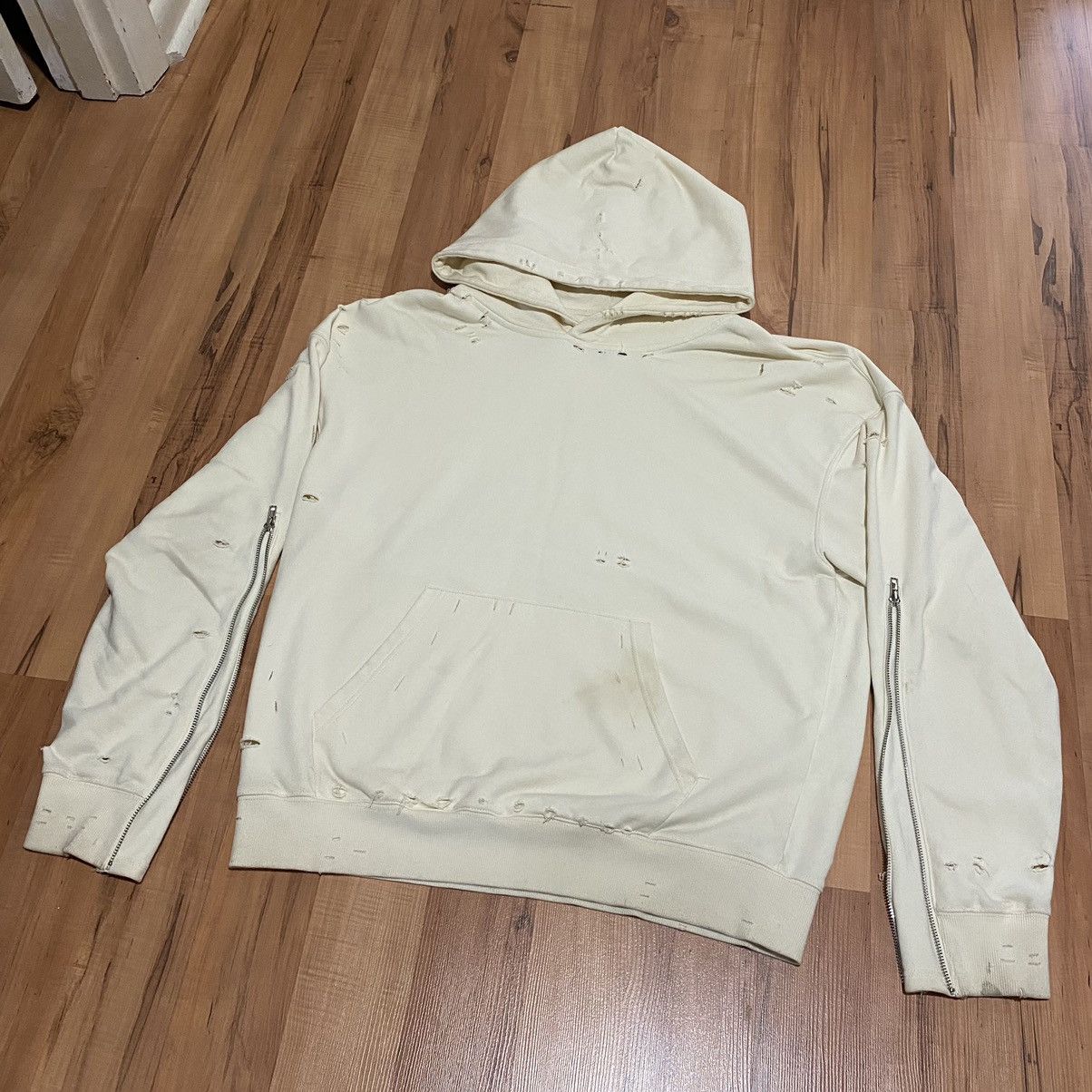 image of Working On Escaping Hoodie in Cream, Men's (Size XL)