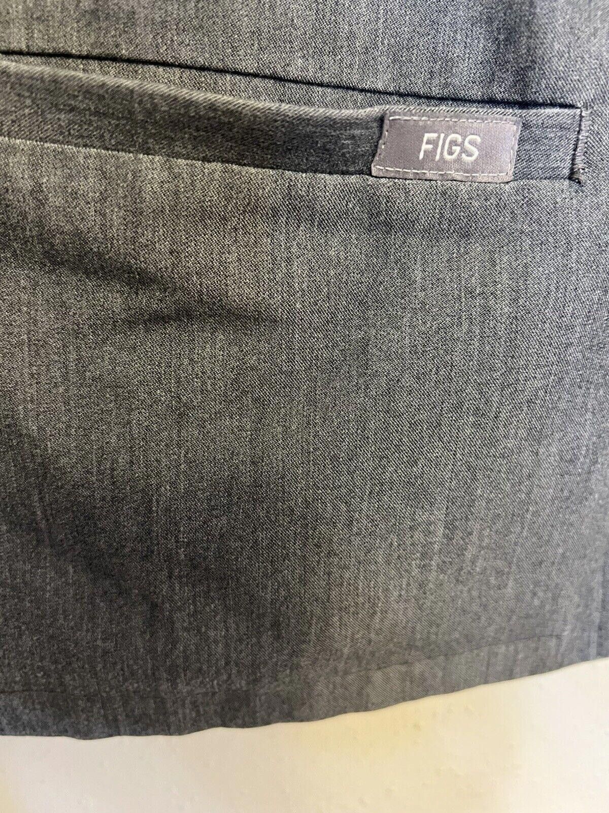 Designer Figs Technical Collection Scrub Top Graphite Gray Size XS Size ONE SIZE - 2 Thumbnail