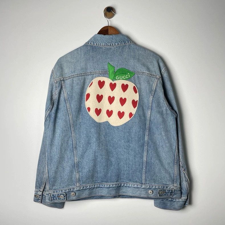 Gucci Gucci Single-breasted apple pattern long-sleeved denim jack Size US XS / EU 42 / 0 - 2 Thumbnail
