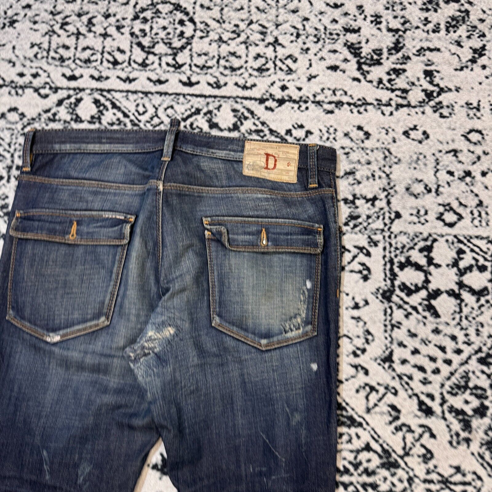 Dsquared2 × Vintage Dsquared2 Blue Cotton Denim Pants Size 48 IT Faded Ripped Size US 35 - 15 Thumbnail