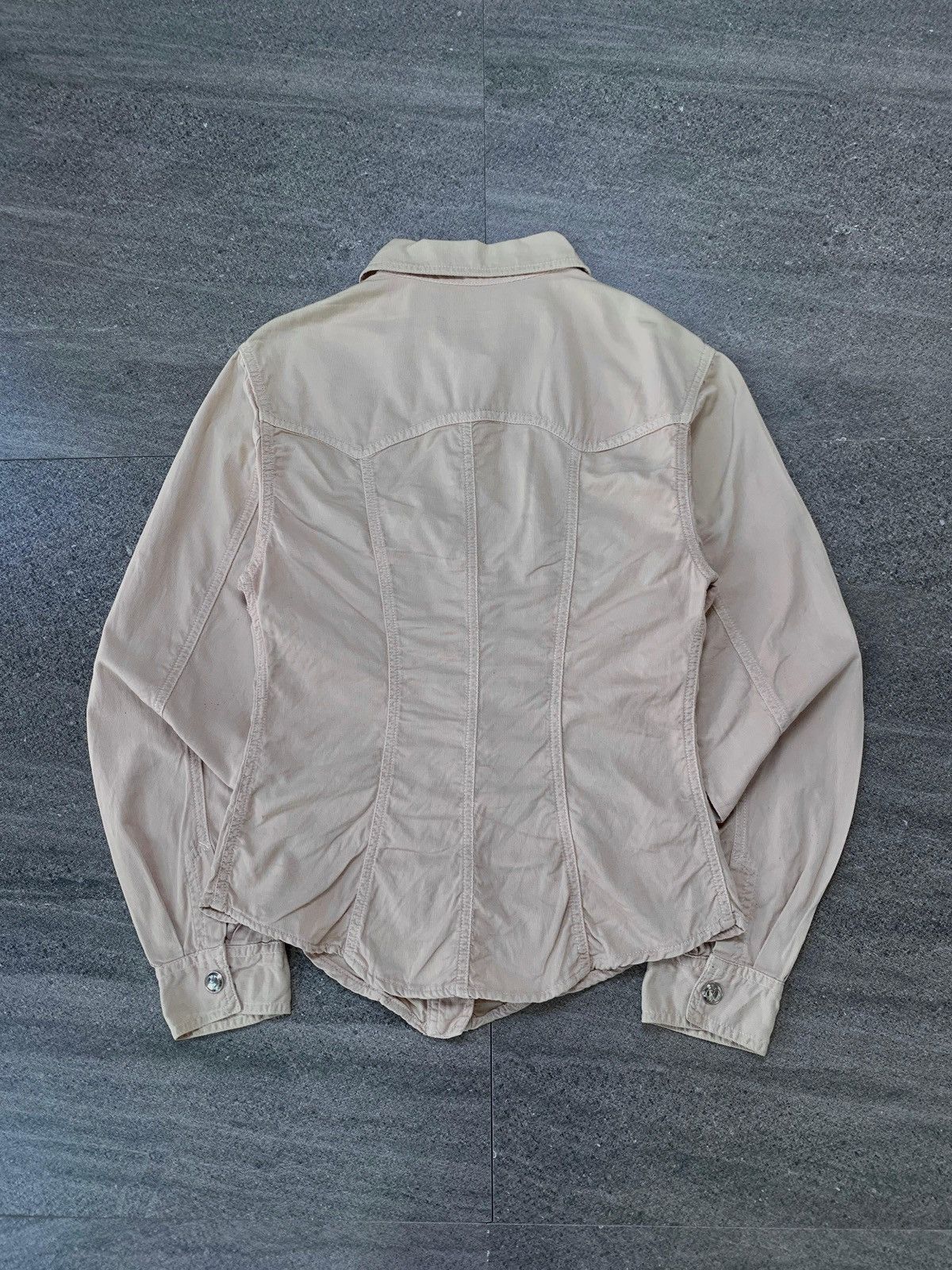 Gucci 2000s Corduroy Corset Slim Shirt by Tom Ford Size S / US 4 / IT 40 - 9 Thumbnail
