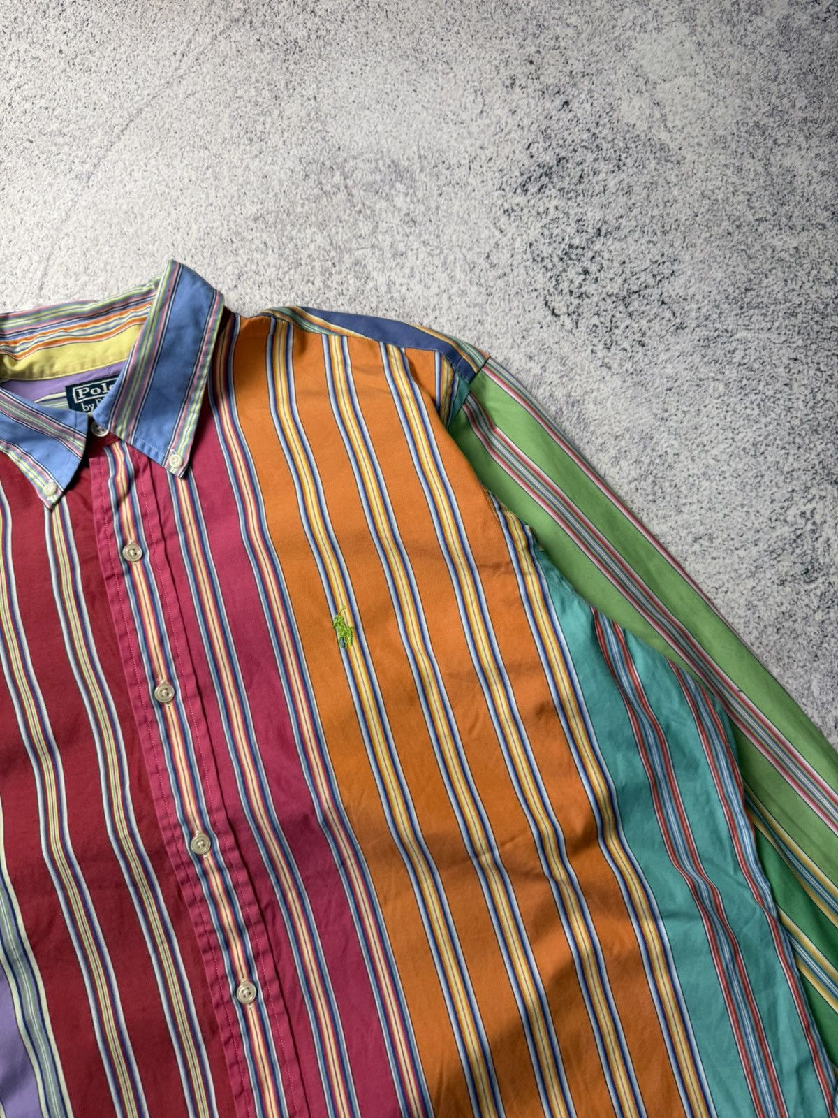 Polo Ralph Lauren Vintage RALPH LAUREN Multicolour Striped long Sleeved Shirt Size US XL / EU 56 / 4 - 7 Thumbnail
