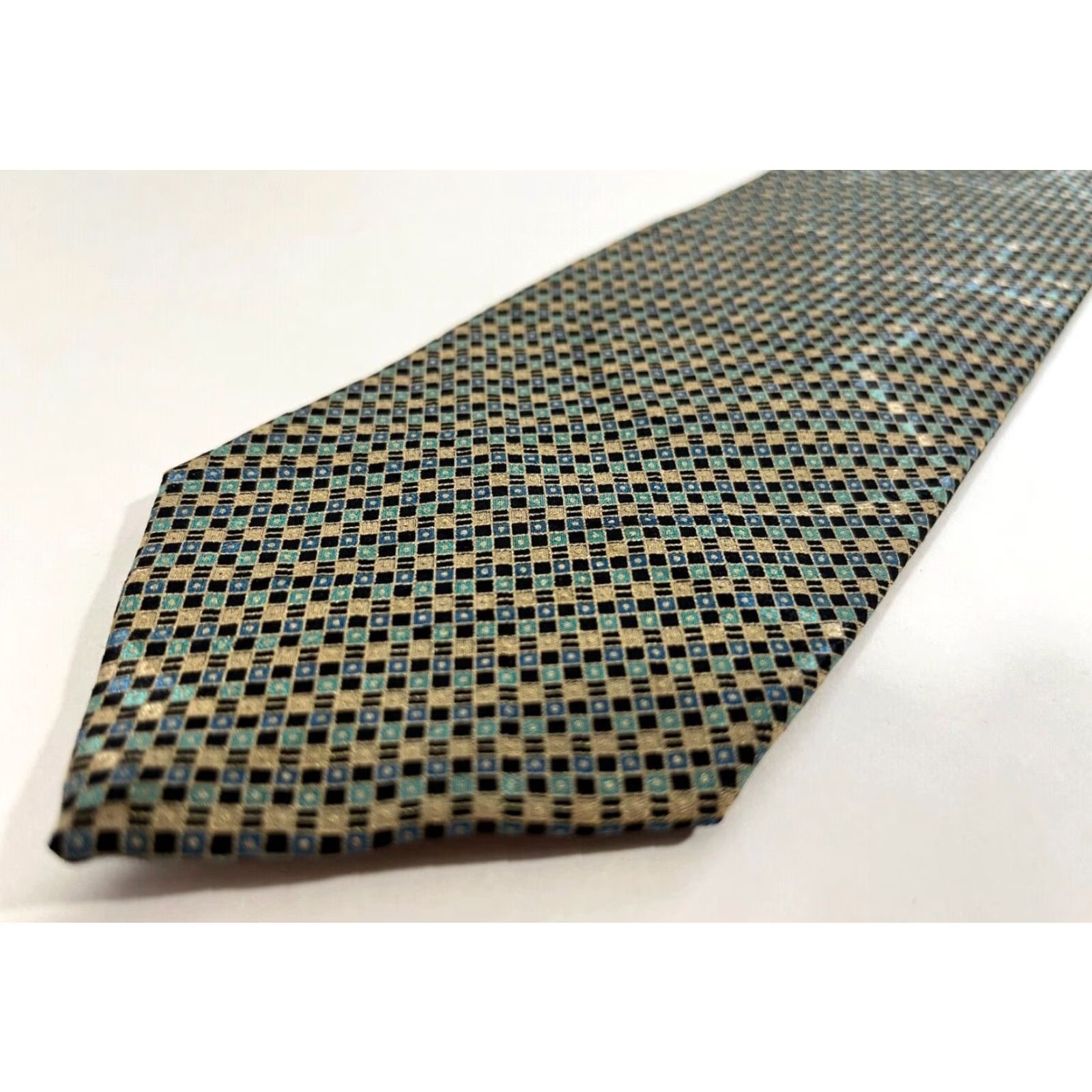 Brioni Brioni Men’s Silk Tie Geometric Holographic Abstract Made in Italy Long 61" Width 3.5" Multicolor Designer Preppy Tie Mens Biomed? Size ONE SIZE - 4 Thumbnail