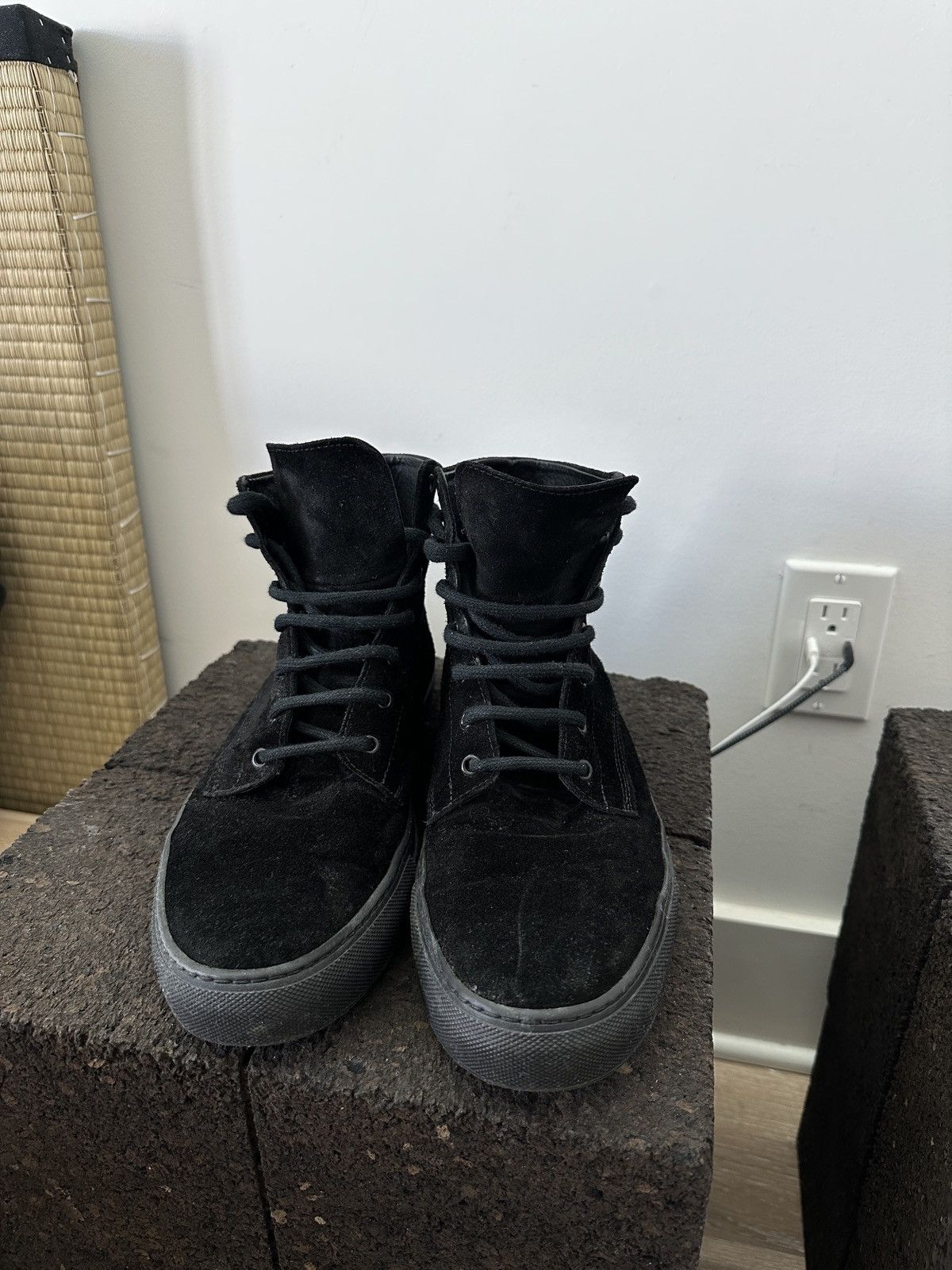 Wings + Horns Black Suede High Tops Size US 9 / EU 42 - 2 Thumbnail