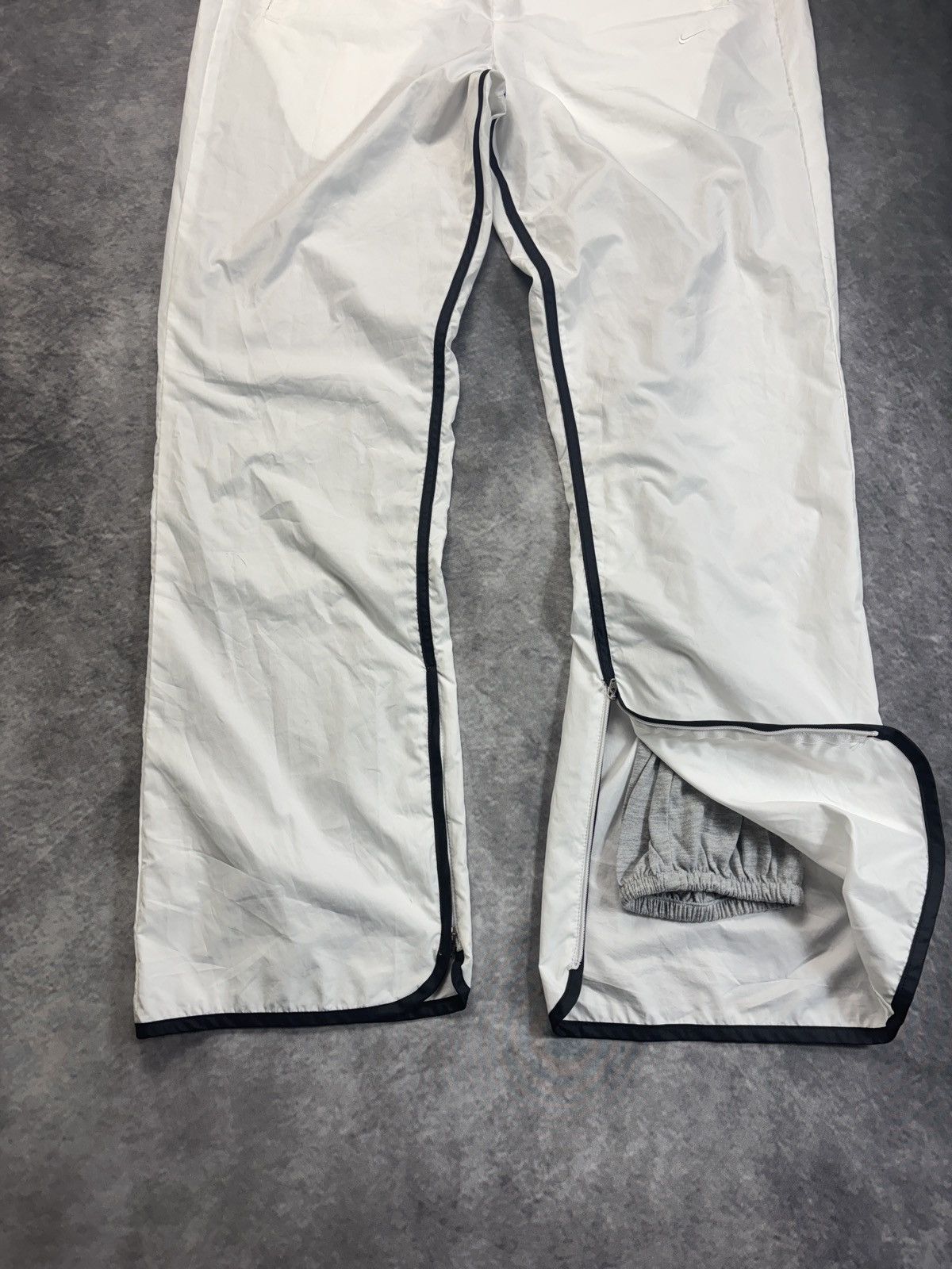 Nike × Vintage 2000s Nike Track Pants Vintage Nike Lined Nylon Flare Loose Size 32" / US 10 / IT 46 - 10 Thumbnail