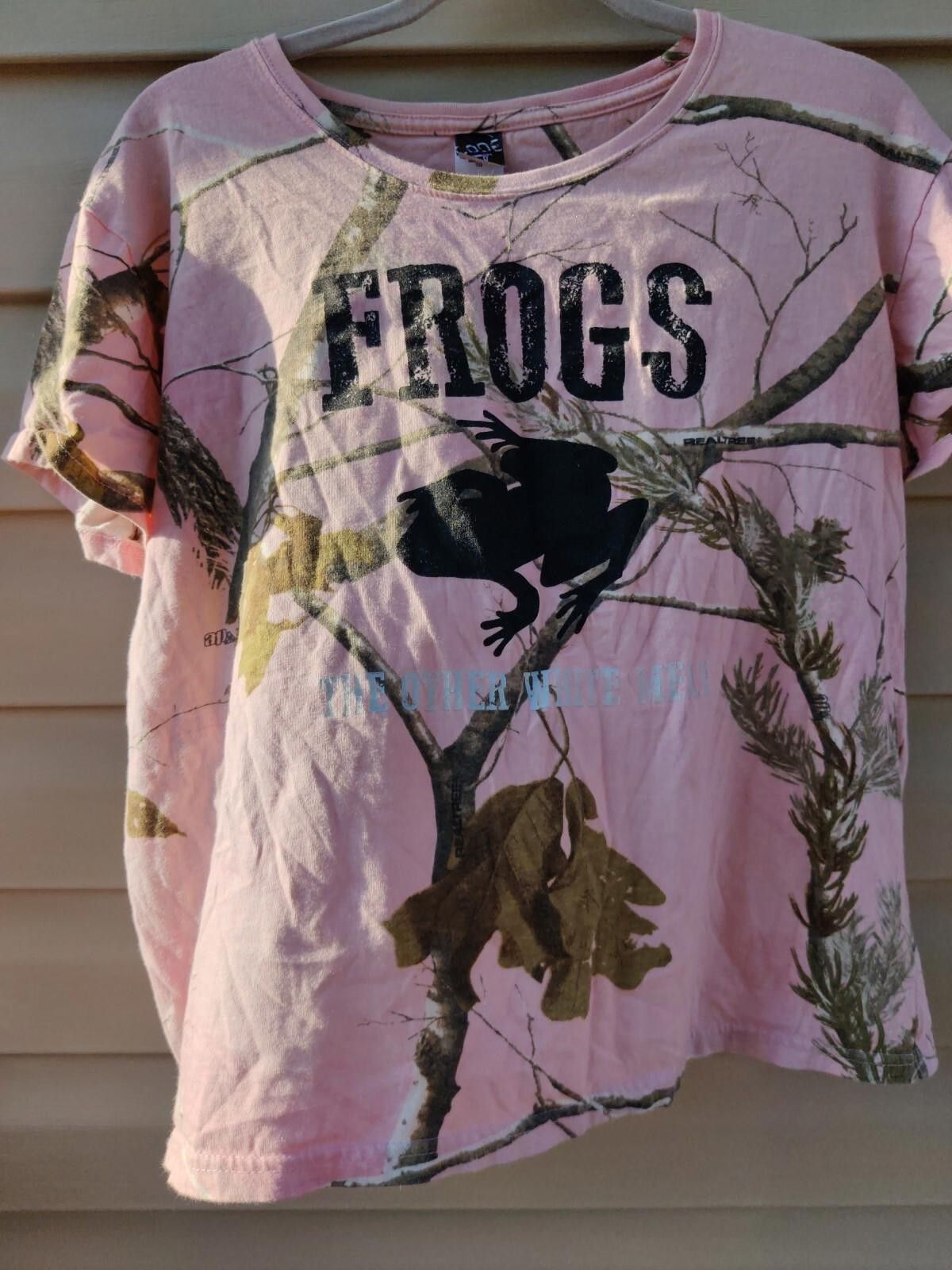 Other "FROGS The Other White Meat" Real Tree Pink Camo T-shirt Size XL / US 12-14 / IT 48-50 - 2 Thumbnail