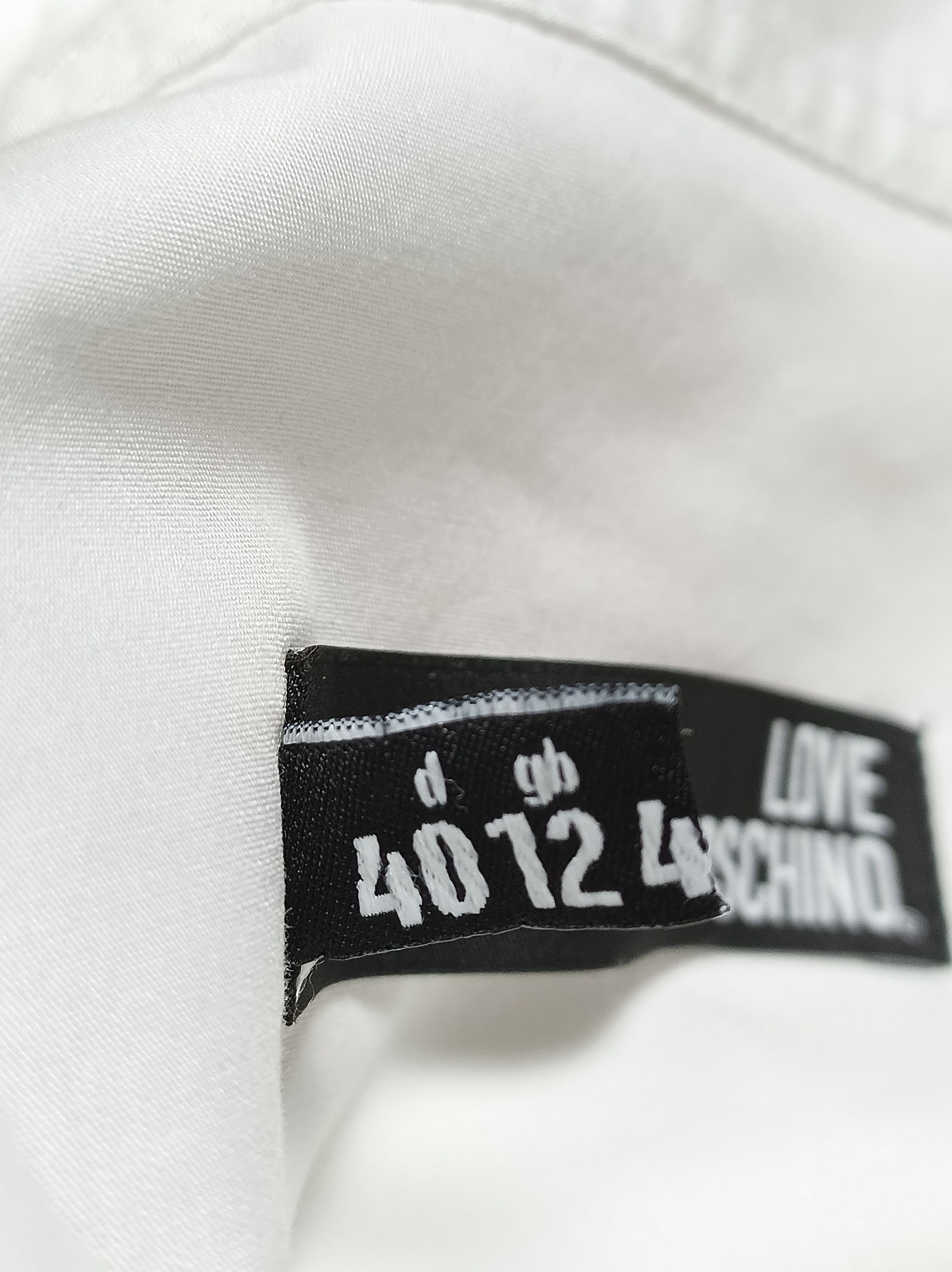 Love Moschino Love Moschino Cotton White Logo Print Blouse Shirt US8 EU40 Size M / US 6-8 / IT 42-44 - 14 Thumbnail