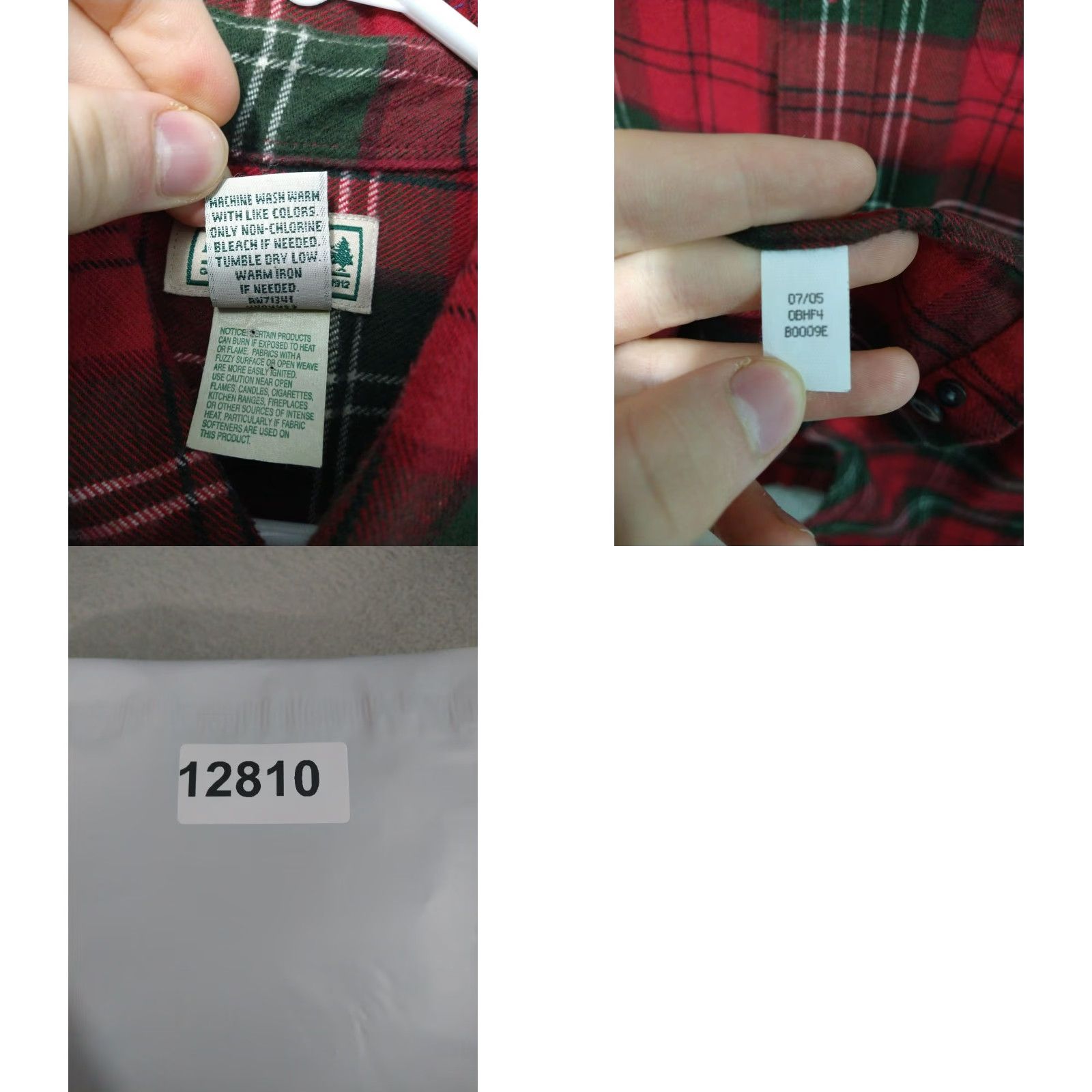 Vintage VINTAGE L.L.Bean Shirt Mens XL Red Plaid Flannel Button-Up Long Sleeve Cotton Garment Size US XL / EU 56 / 4 - 8 Thumbnail