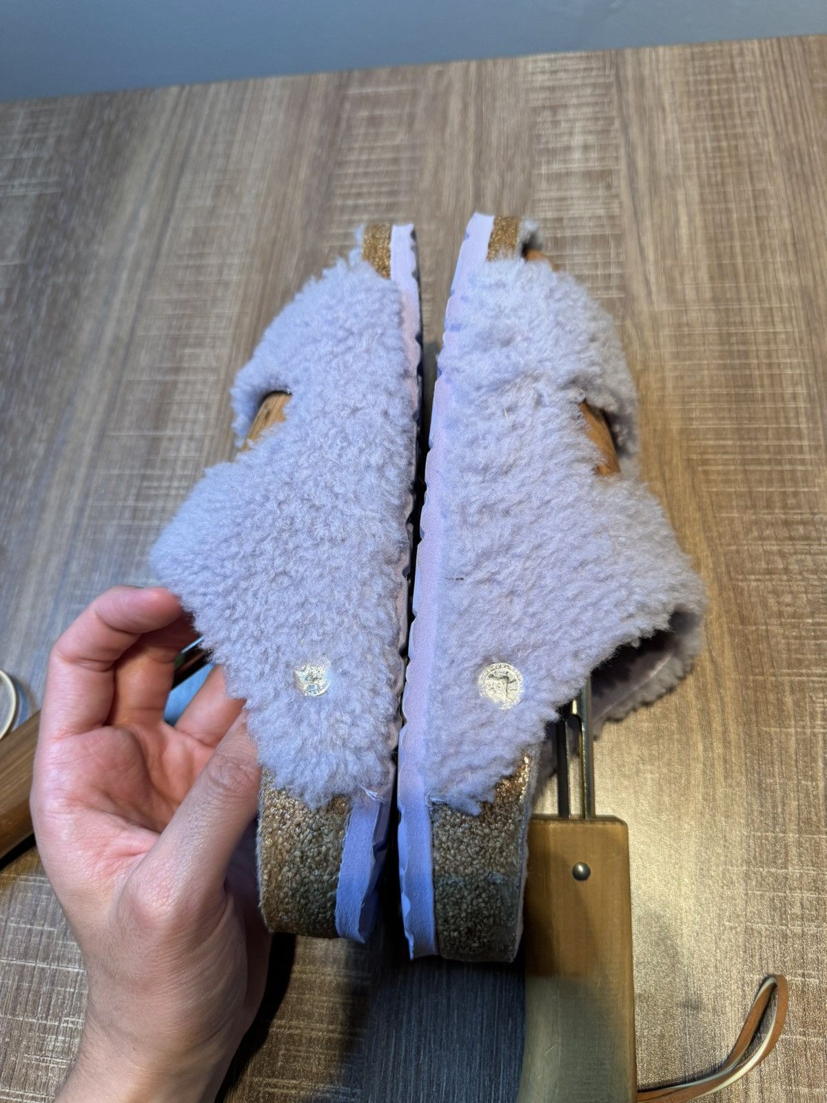 Birkenstock Birkenstock Arizona Women Purple Teddy Shearling Size EU 38 Size US 7 / IT 37 - 5 Thumbnail