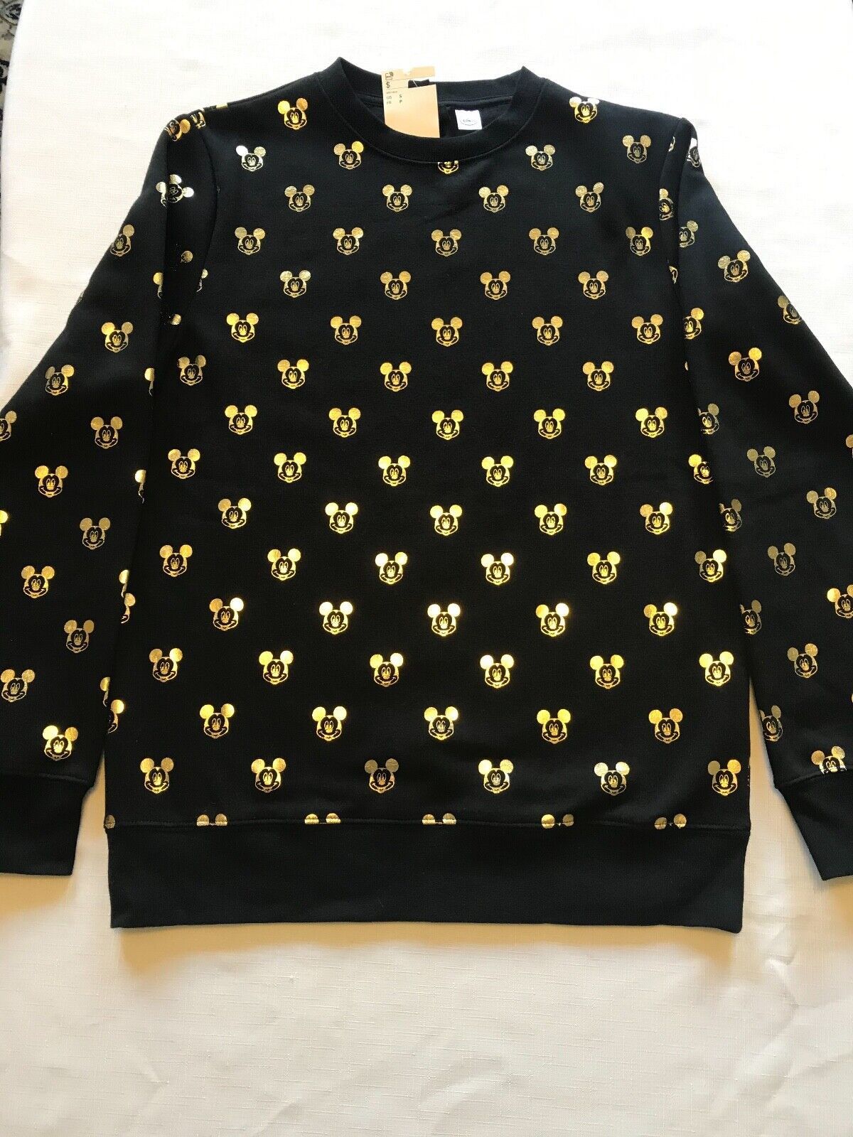 image of Disney Golden Mickey Small Sweater in Black/Gold, Men's