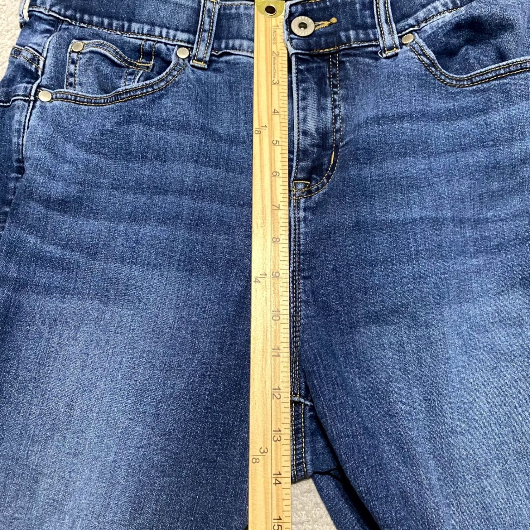 Torrid Torrid Jeans Pants 16P Blue Denim Medium Wash Skinny High Rise Petite Women Jeans Size 38" / US 16 / IT 52 - 7 Thumbnail