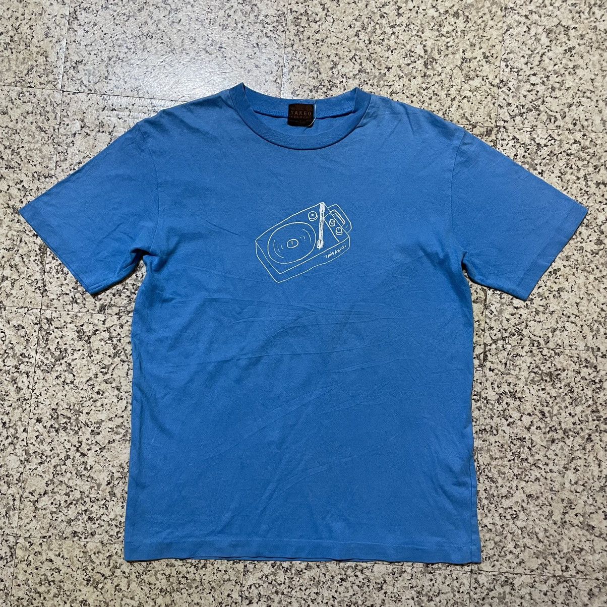 Takeo Kikuchi Vintage 90s Takeo Kikuchi "Turntable" Hand-Drawn Sketch Tee Size US M / EU 48-50 / 2 - 1 Thumbnail