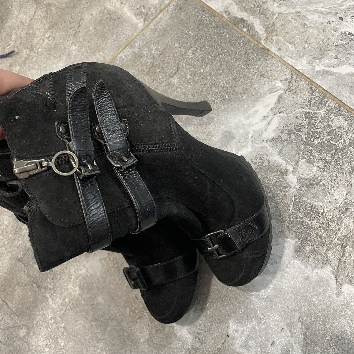Japanese Brand 36 Vintage cyber goth Y2K Heels Ankle Boots shoes aztek dese Size US 6 / IT 36 - 4 Thumbnail