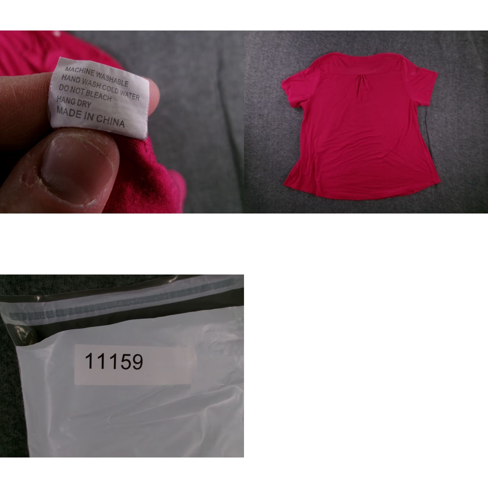 Vintage Top Women 20W Pink Casual Henley Base Layer Everyday Flow y Pleated Cap sleeve T-Shirt Size 3XL / US 20-22 - 8 Thumbnail