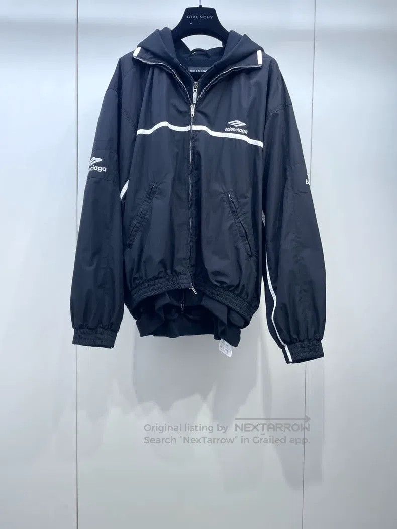 Balenciaga White stripe B-letter embroidered faux two-piec