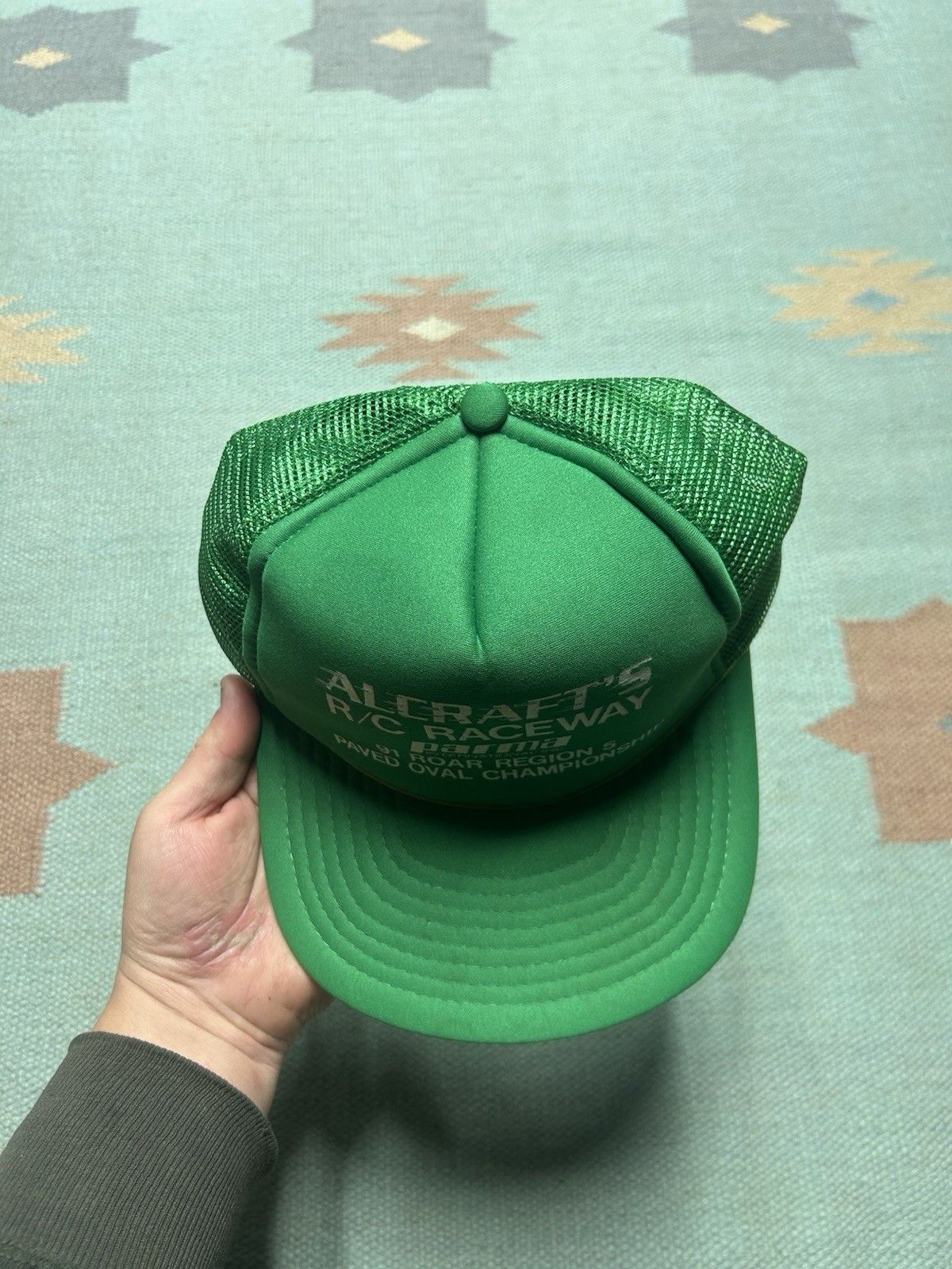 Vintage Vtg trucker hat Alcraft’s R/C raceway Parma Michigan racing Size ONE SIZE - 3 Thumbnail
